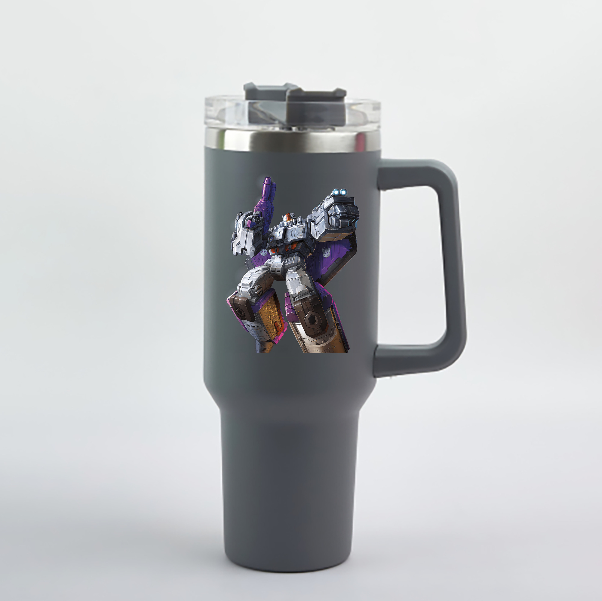 （画像用） Transformers トランスフォーマー 1200mL車用タンブラー - クリスタルステッカー（プラスチックストロー付き）