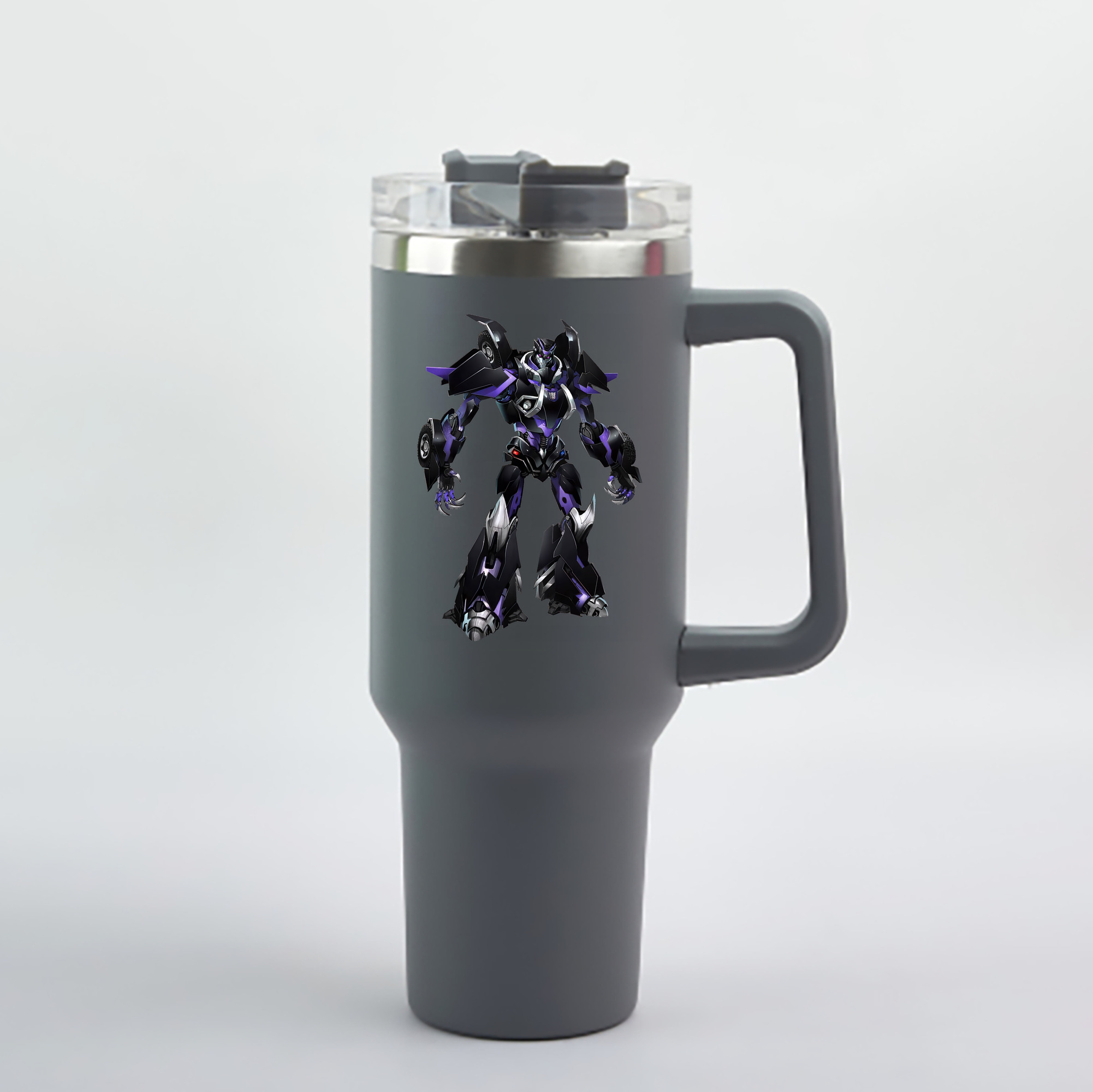 （画像用） Transformers トランスフォーマー 1200mL車用タンブラー - クリスタルステッカー（プラスチックストロー付き）