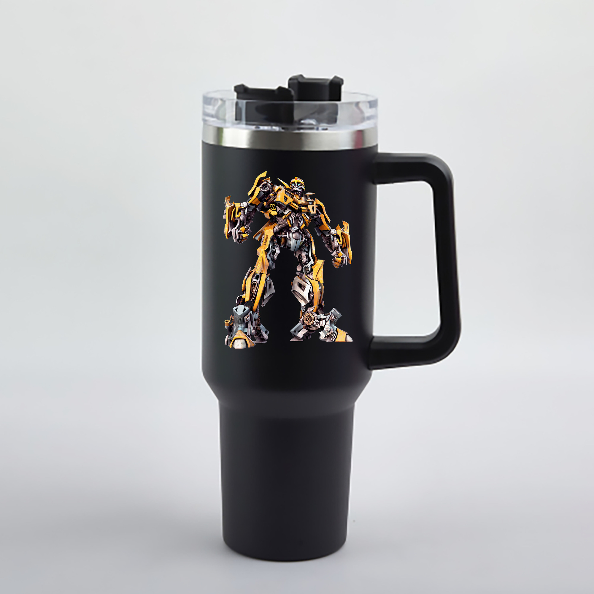 （画像用） Transformers トランスフォーマー 1200mL車用タンブラー - クリスタルステッカー（プラスチックストロー付き）