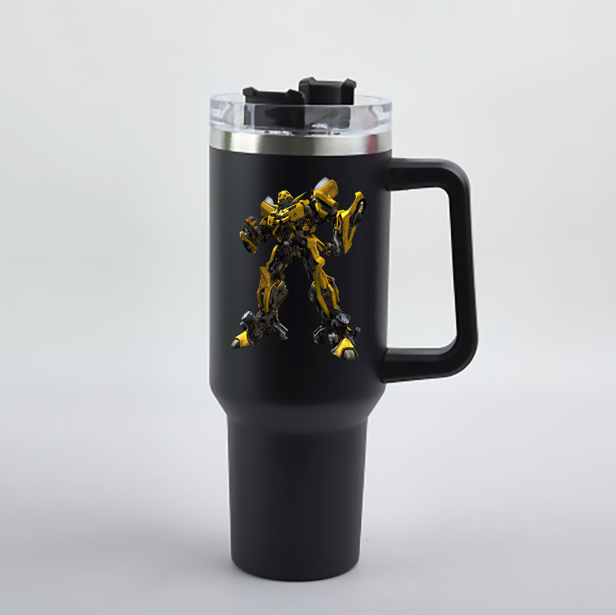 （画像用） Transformers トランスフォーマー 1200mL車用タンブラー - クリスタルステッカー（プラスチックストロー付き）