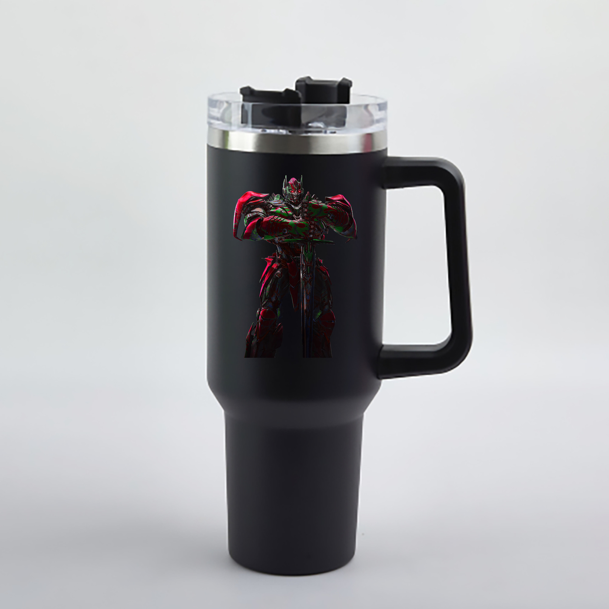 （画像用） Transformers トランスフォーマー 1200mL車用タンブラー - クリスタルステッカー（プラスチックストロー付き）