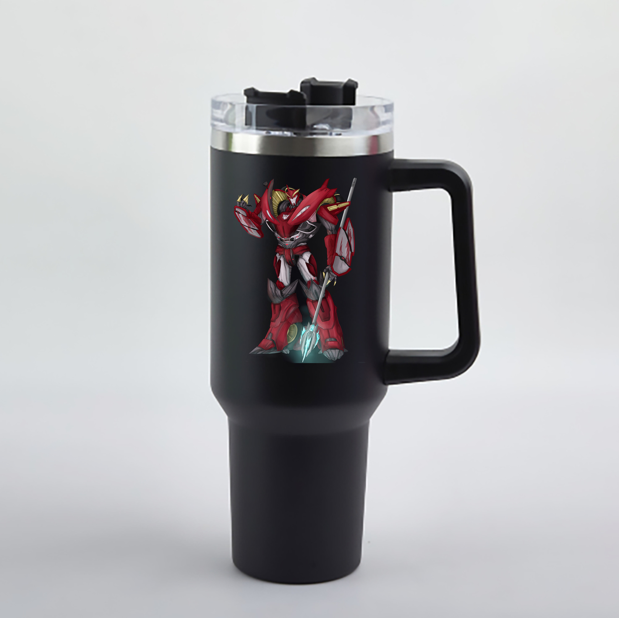 （画像用） Transformers トランスフォーマー 1200mL車用タンブラー - クリスタルステッカー（プラスチックストロー付き）