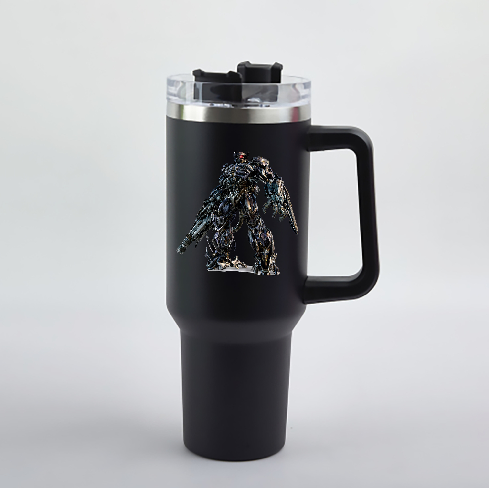 （画像用） Transformers トランスフォーマー 1200mL車用タンブラー - クリスタルステッカー（プラスチックストロー付き）