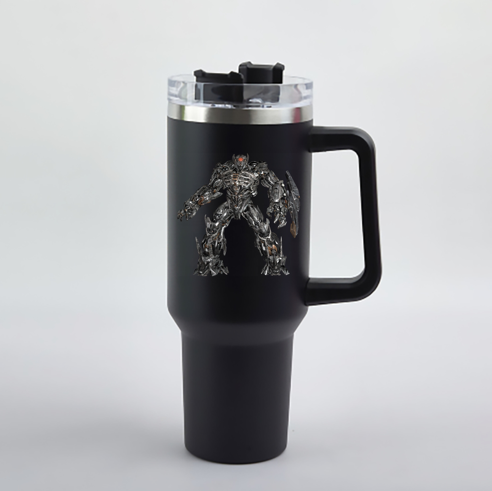 （画像用） Transformers トランスフォーマー 1200mL車用タンブラー - クリスタルステッカー（プラスチックストロー付き）