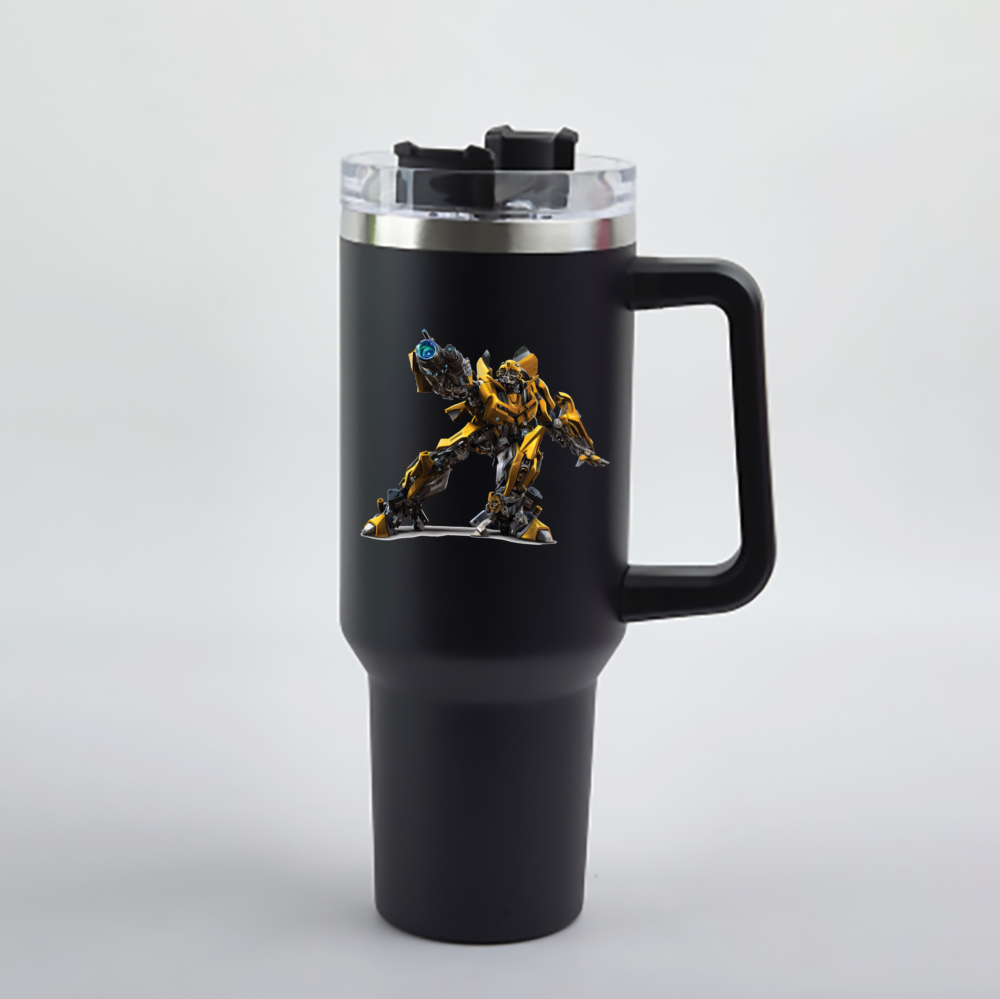 （画像用） Transformers トランスフォーマー 1200mL車用タンブラー - クリスタルステッカー（プラスチックストロー付き）