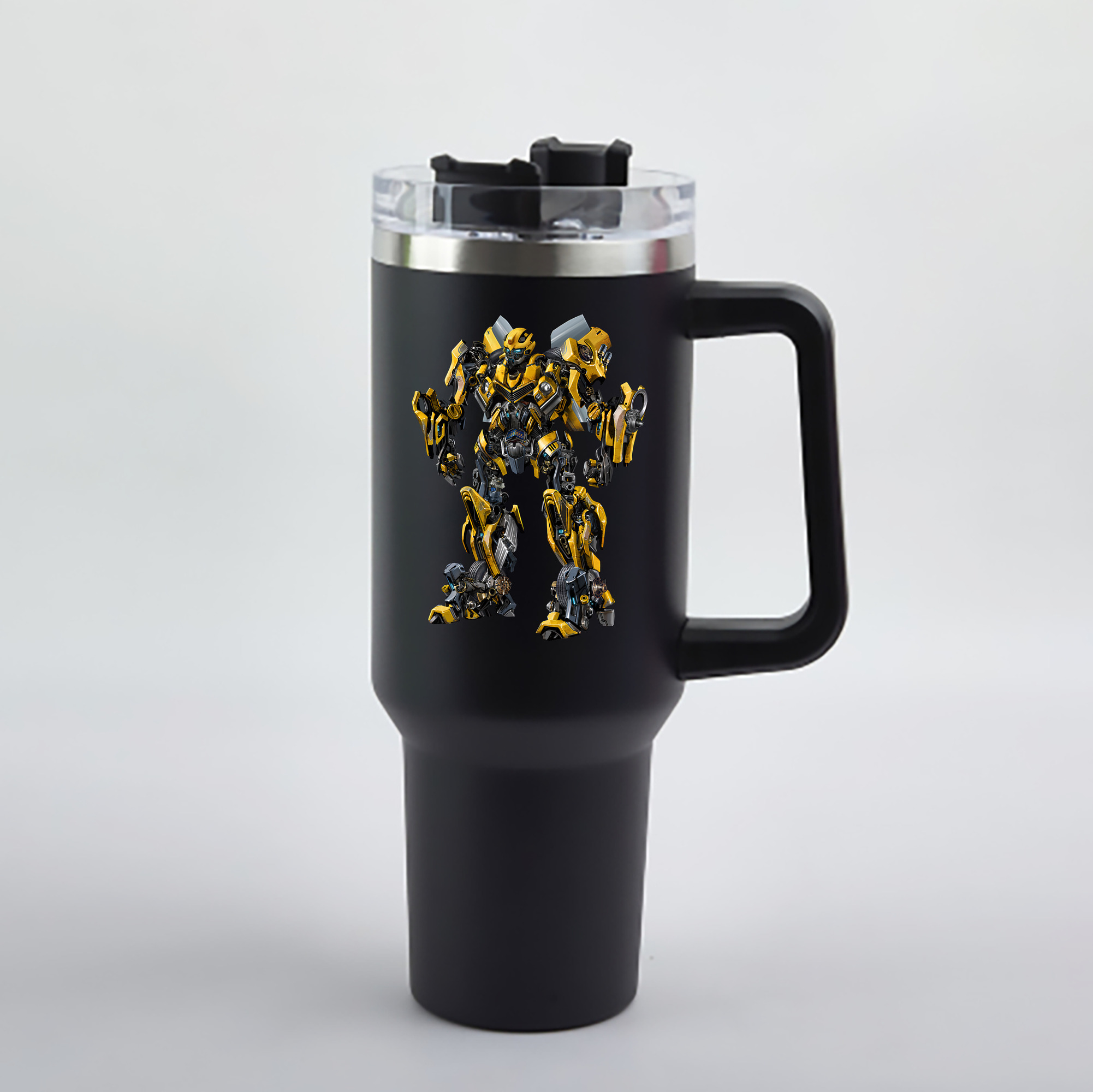 （画像用） Transformers トランスフォーマー 1200mL車用タンブラー - クリスタルステッカー（プラスチックストロー付き）