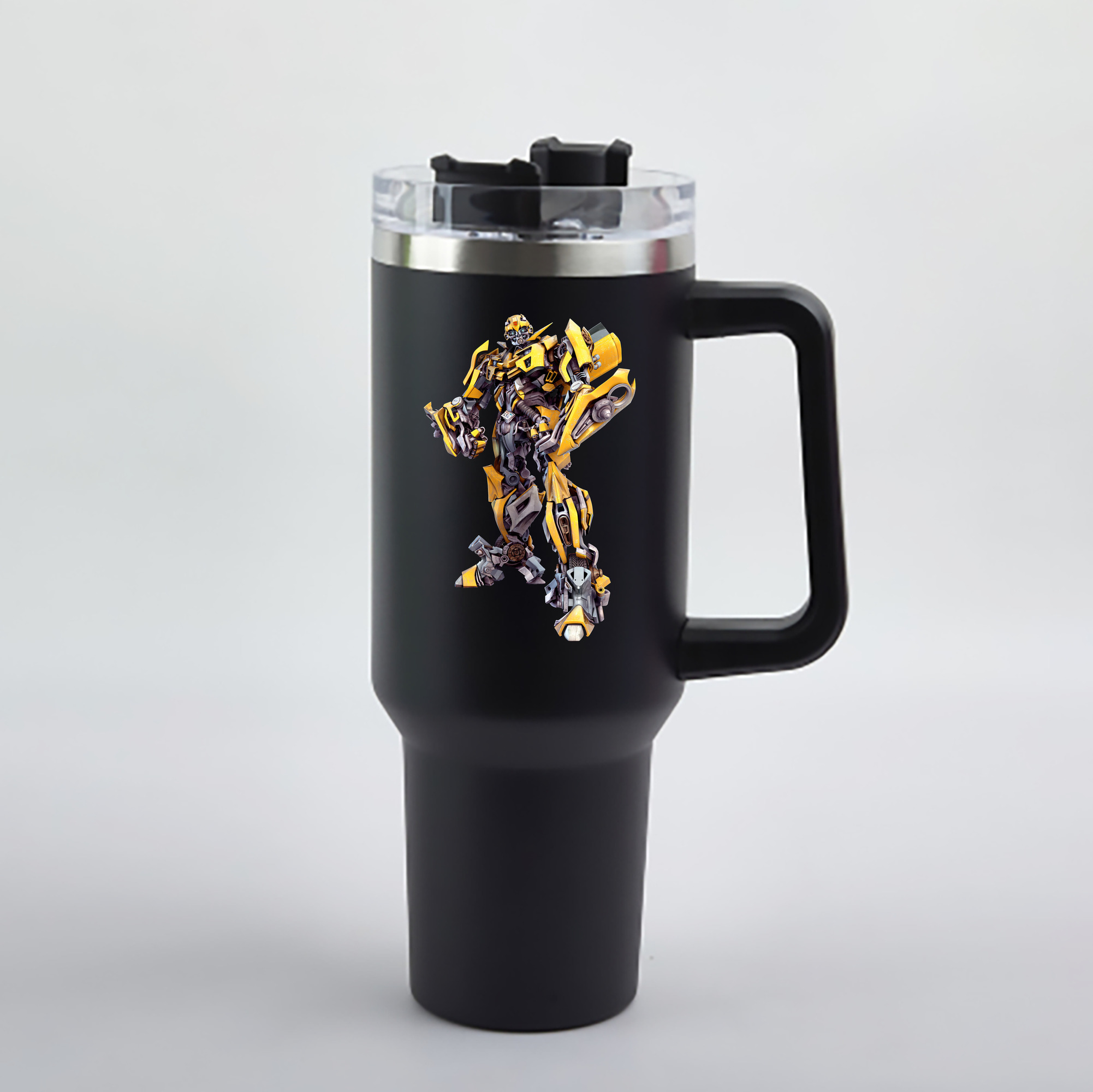 （画像用） Transformers トランスフォーマー 1200mL車用タンブラー - クリスタルステッカー（プラスチックストロー付き）