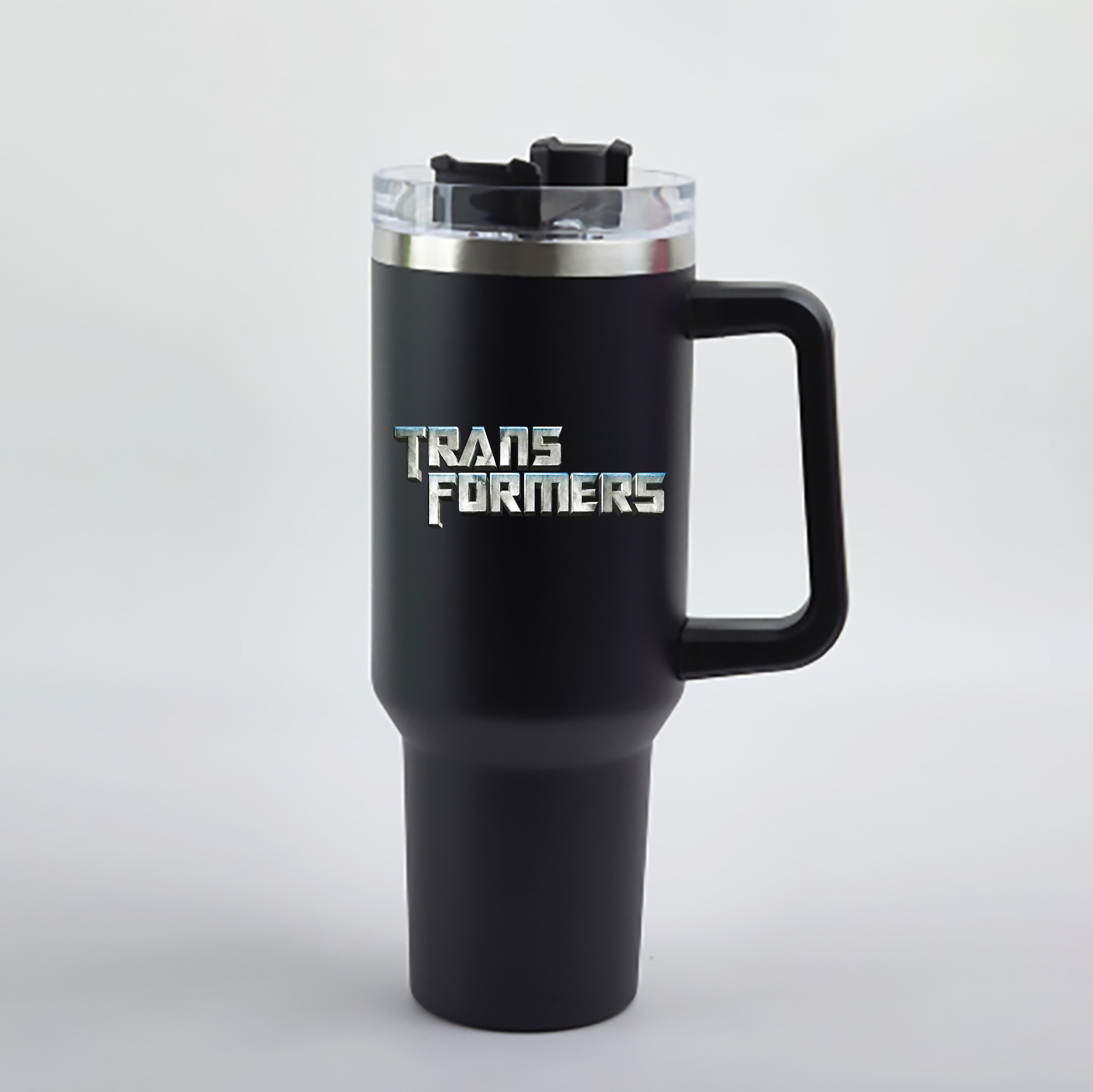 （画像用） Transformers トランスフォーマー 1200mL車用タンブラー - クリスタルステッカー（プラスチックストロー付き）
