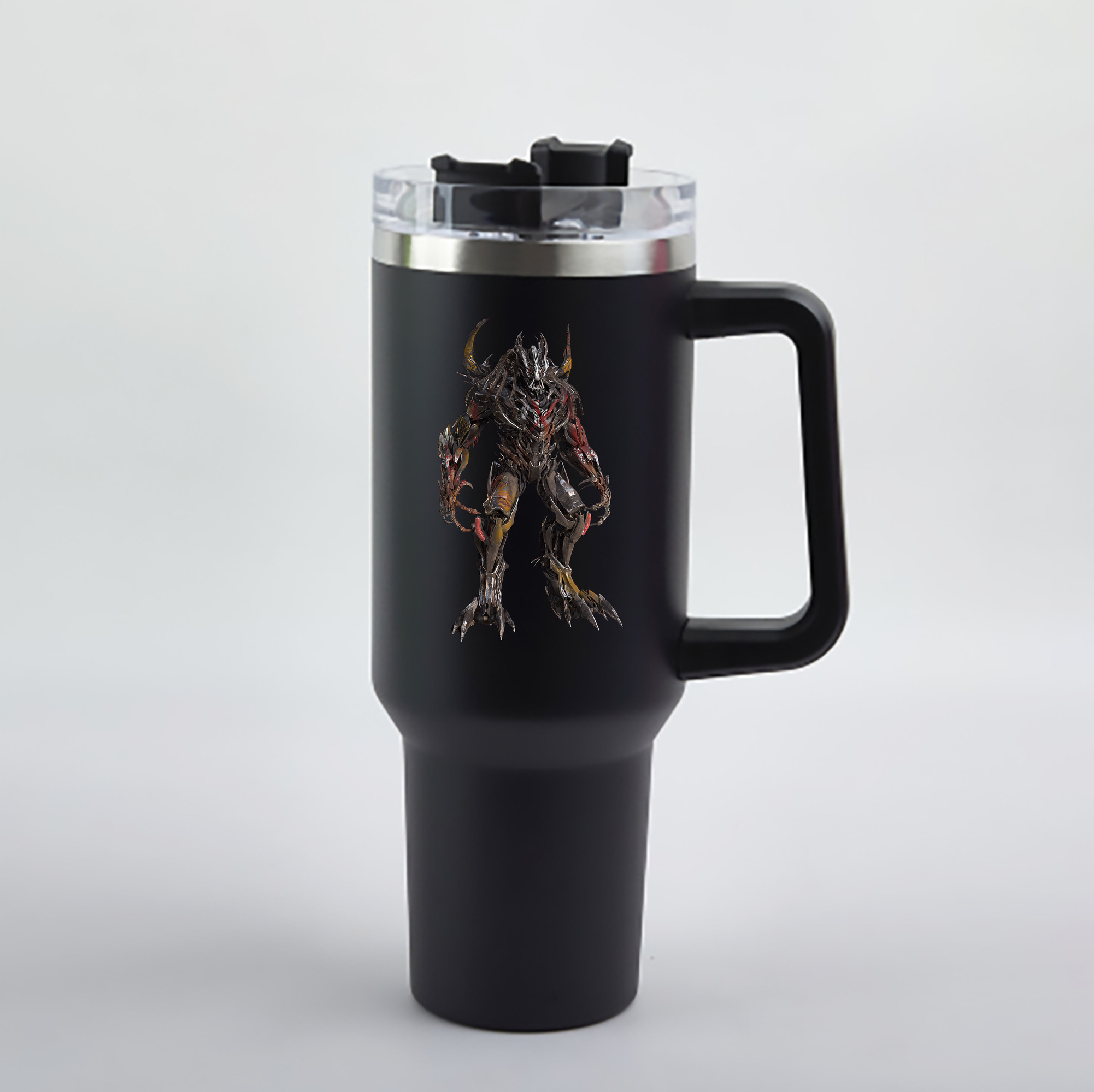 （画像用） Transformers トランスフォーマー 1200mL車用タンブラー - クリスタルステッカー（プラスチックストロー付き）