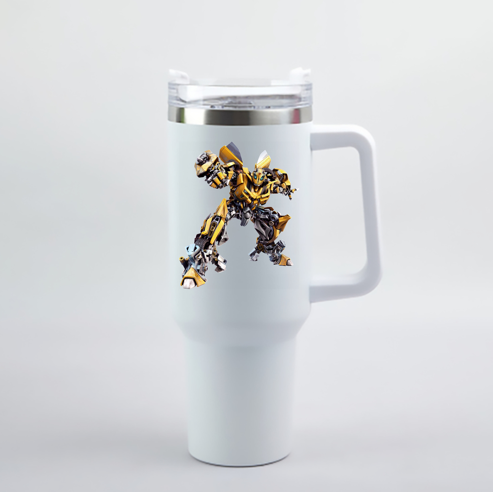（画像用） Transformers トランスフォーマー 1200mL車用タンブラー - クリスタルステッカー（プラスチックストロー付き）