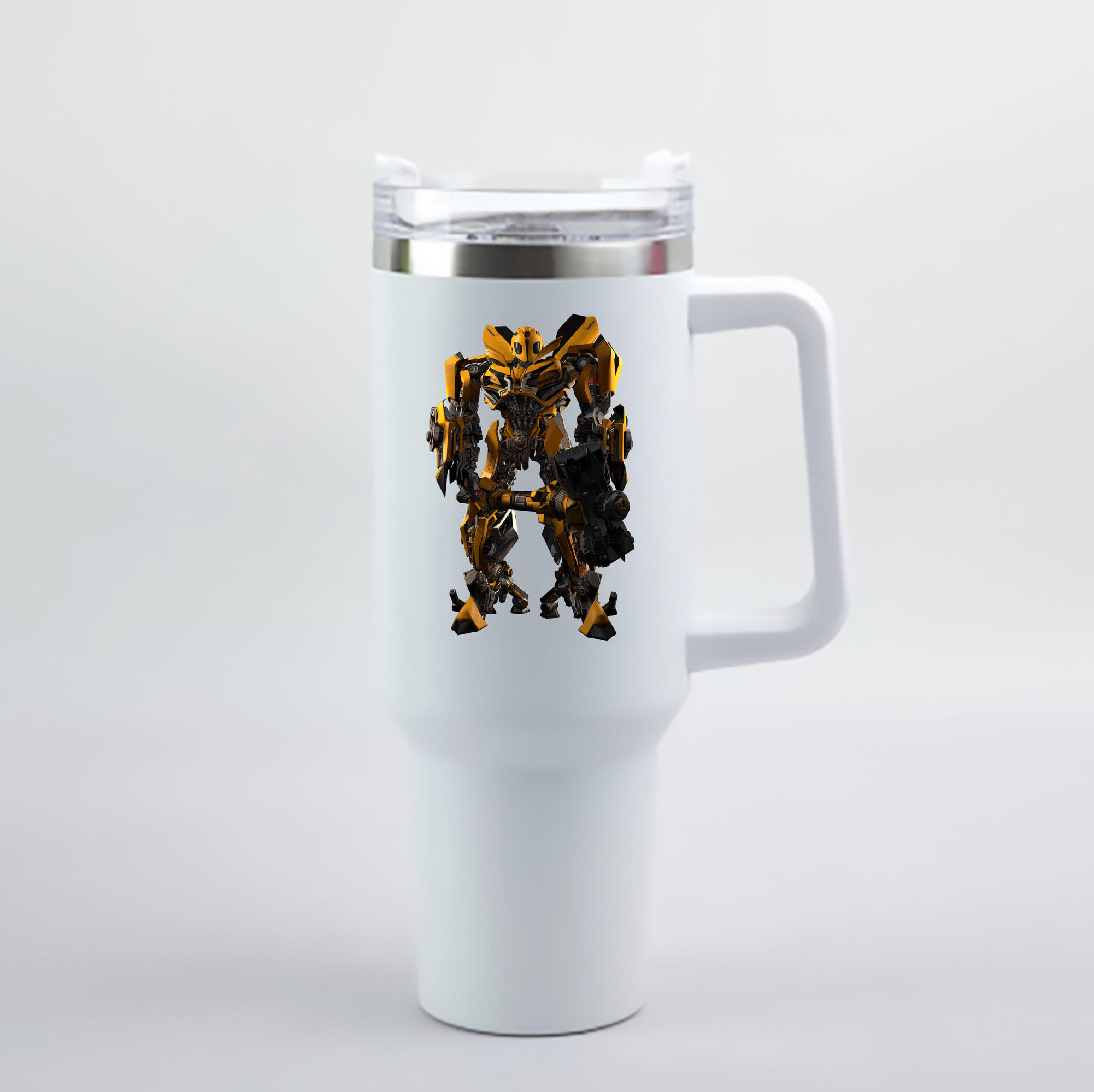 （画像用） Transformers トランスフォーマー 1200mL車用タンブラー - クリスタルステッカー（プラスチックストロー付き）