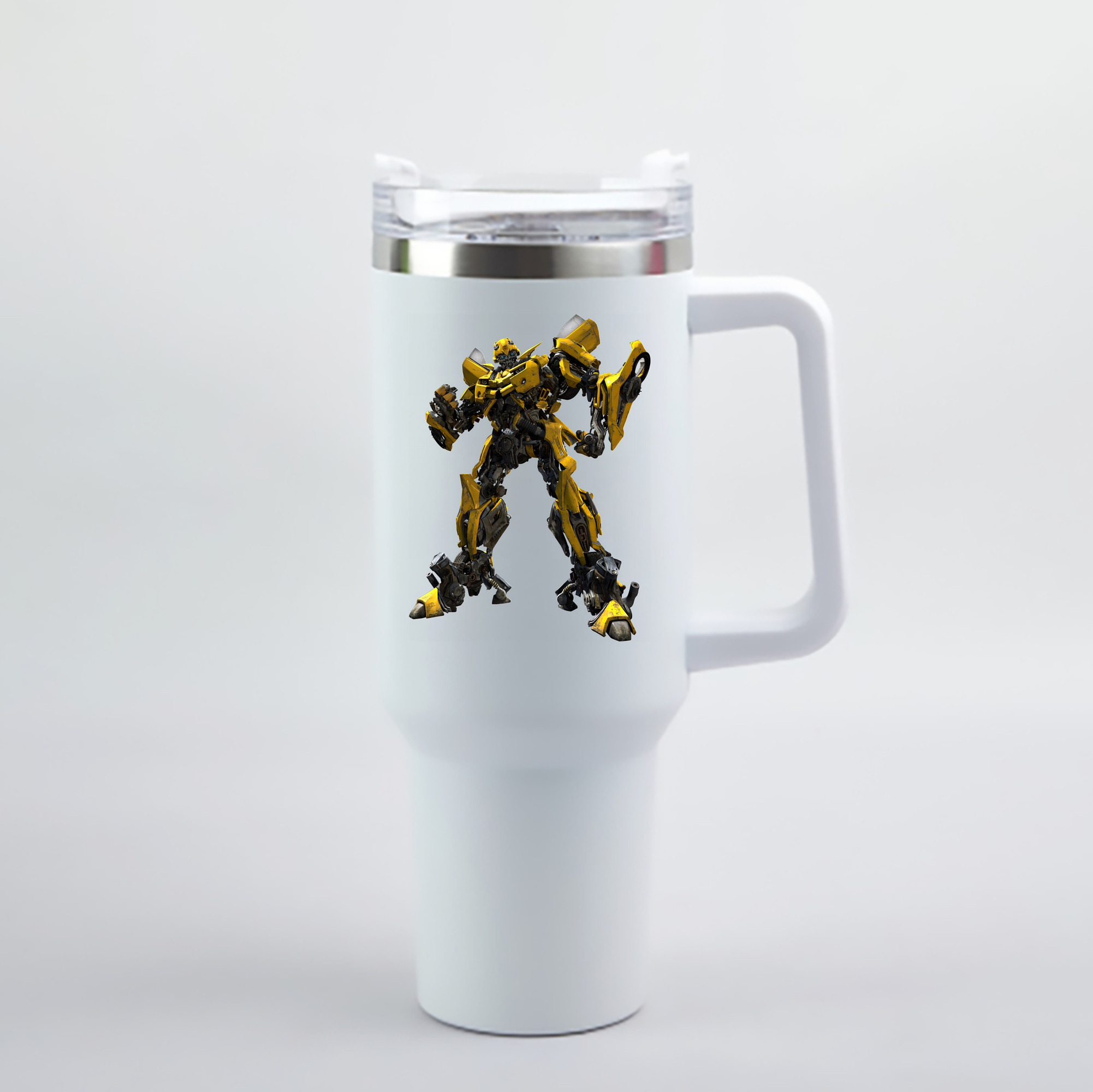 （画像用） Transformers トランスフォーマー 1200mL車用タンブラー - クリスタルステッカー（プラスチックストロー付き）