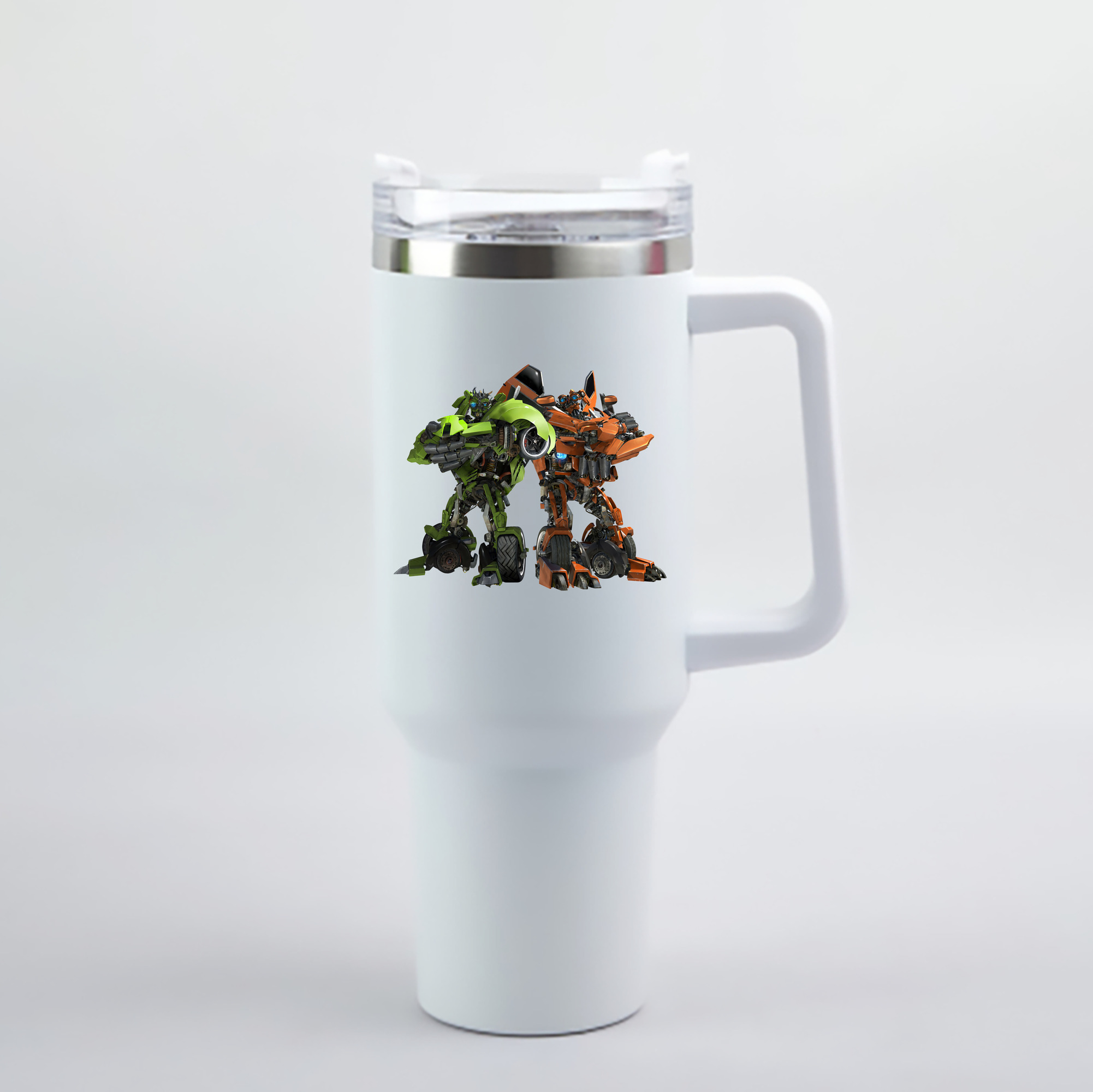 （画像用） Transformers トランスフォーマー 1200mL車用タンブラー - クリスタルステッカー（プラスチックストロー付き）