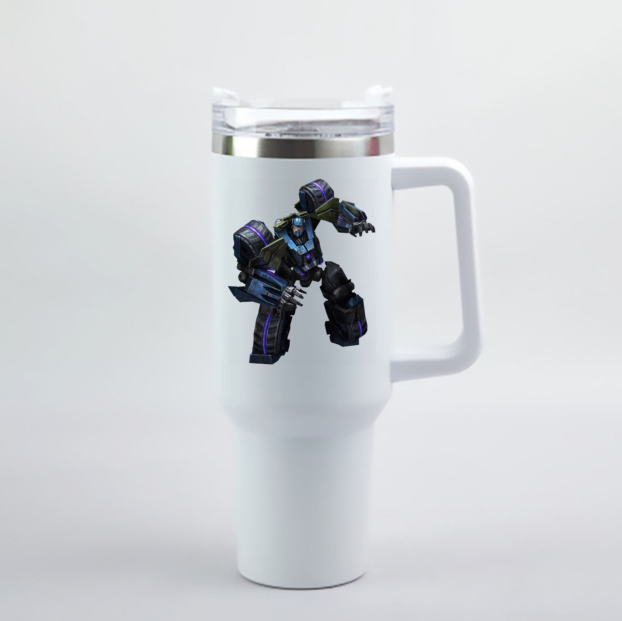 （画像用） Transformers トランスフォーマー 1200mL車用タンブラー - クリスタルステッカー（プラスチックストロー付き）
