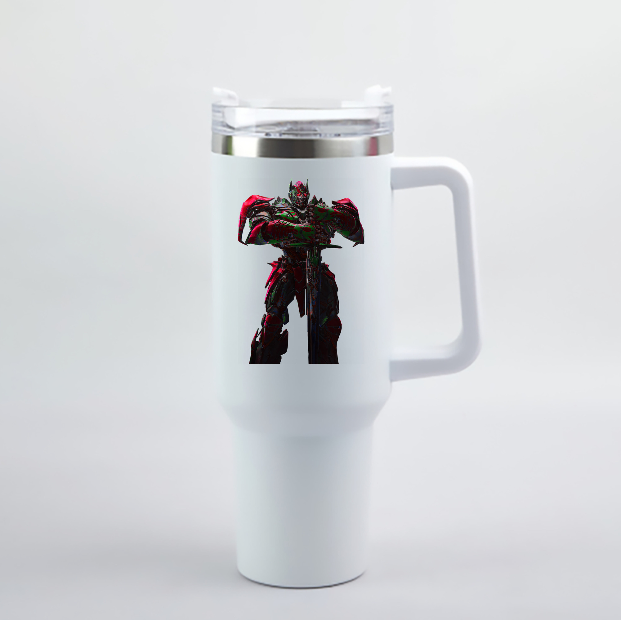 （画像用） Transformers トランスフォーマー 1200mL車用タンブラー - クリスタルステッカー（プラスチックストロー付き）