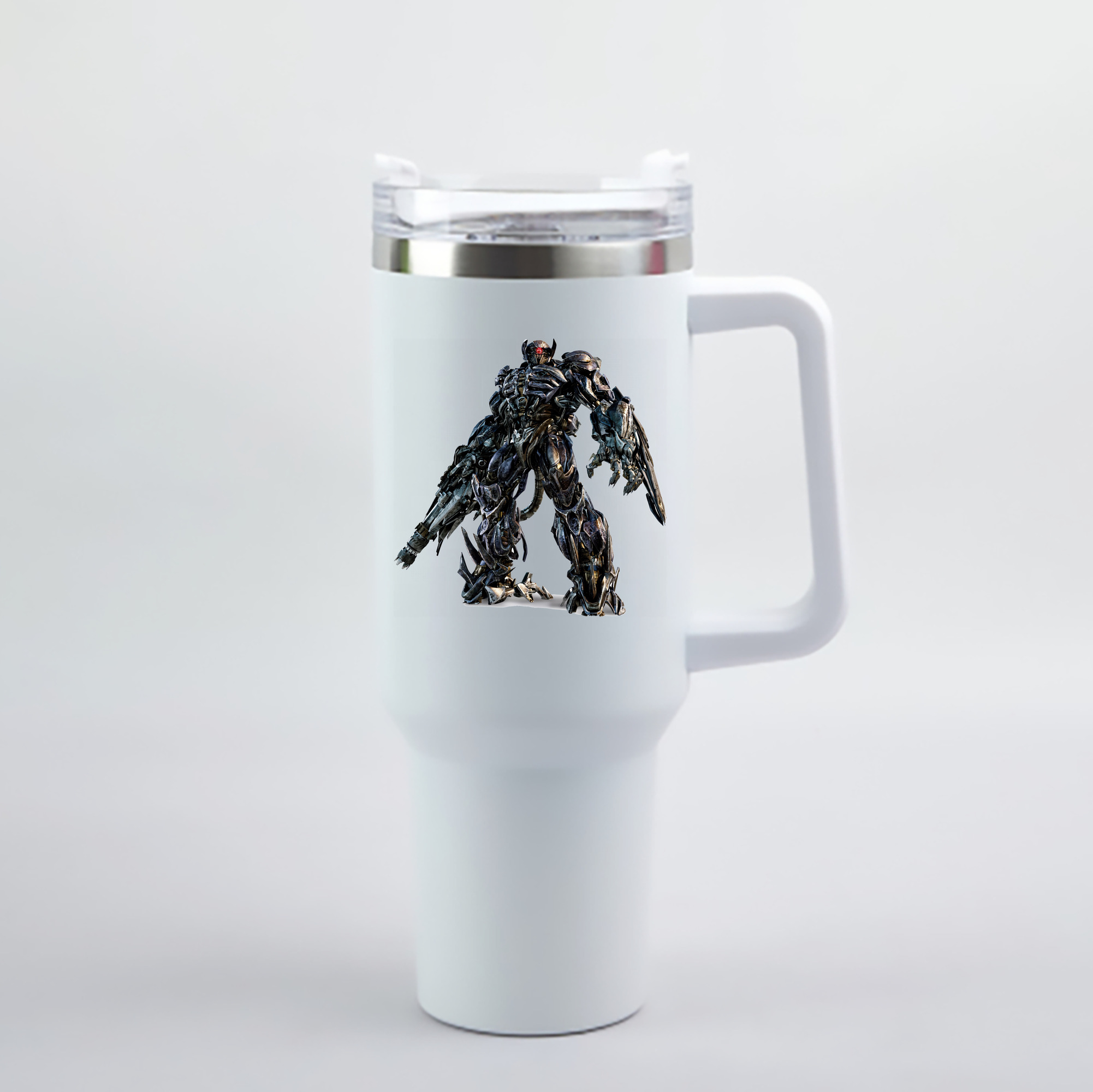 （画像用） Transformers トランスフォーマー 1200mL車用タンブラー - クリスタルステッカー（プラスチックストロー付き）