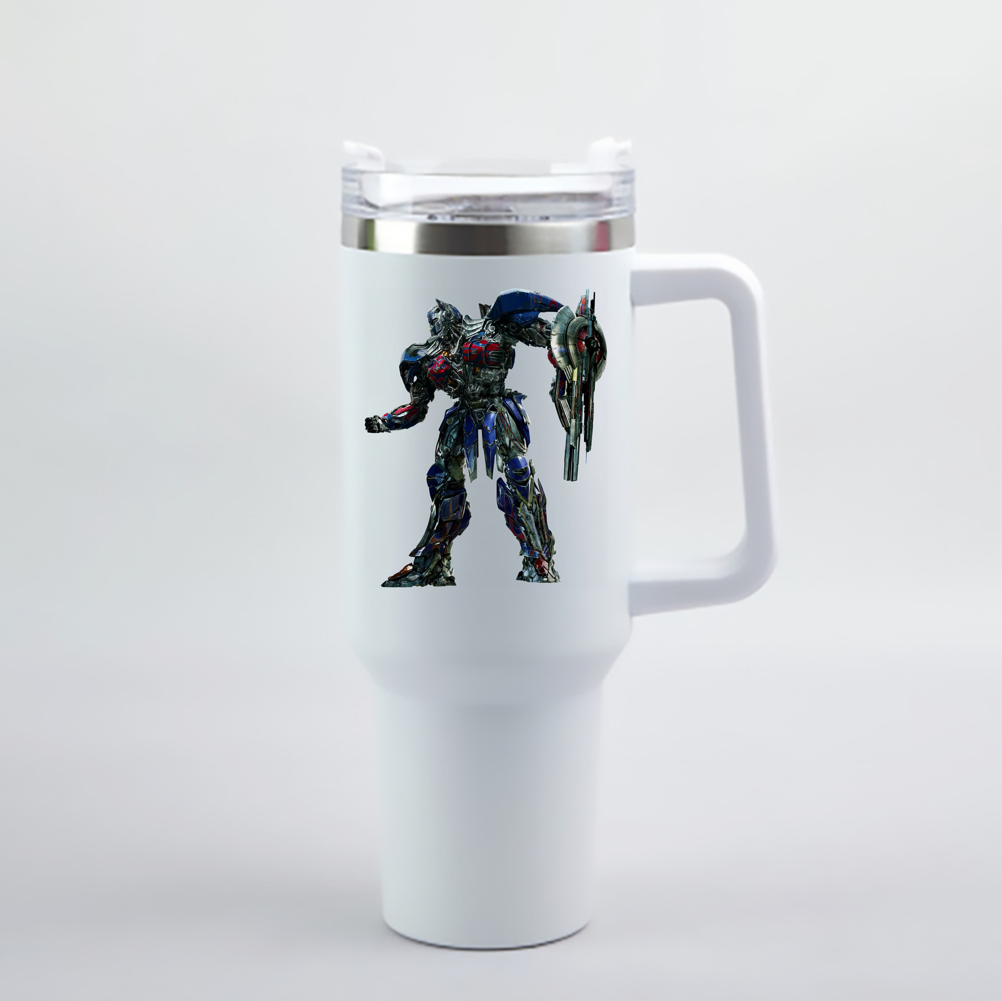 （画像用） Transformers トランスフォーマー 1200mL車用タンブラー - クリスタルステッカー（プラスチックストロー付き）