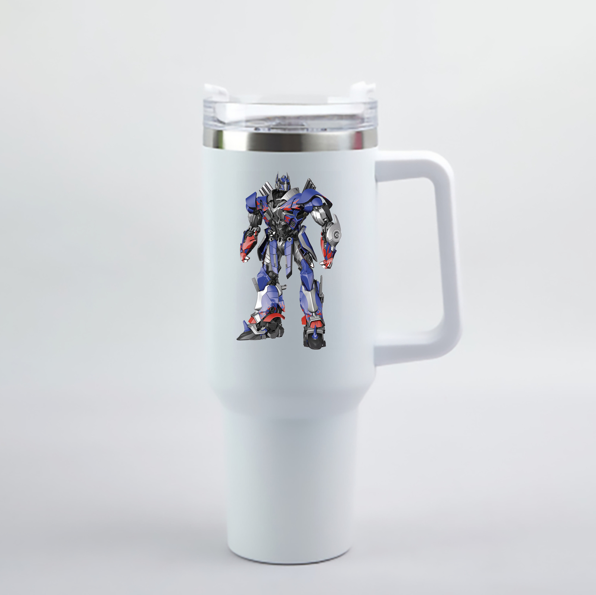 （画像用） Transformers トランスフォーマー 1200mL車用タンブラー - クリスタルステッカー（プラスチックストロー付き）