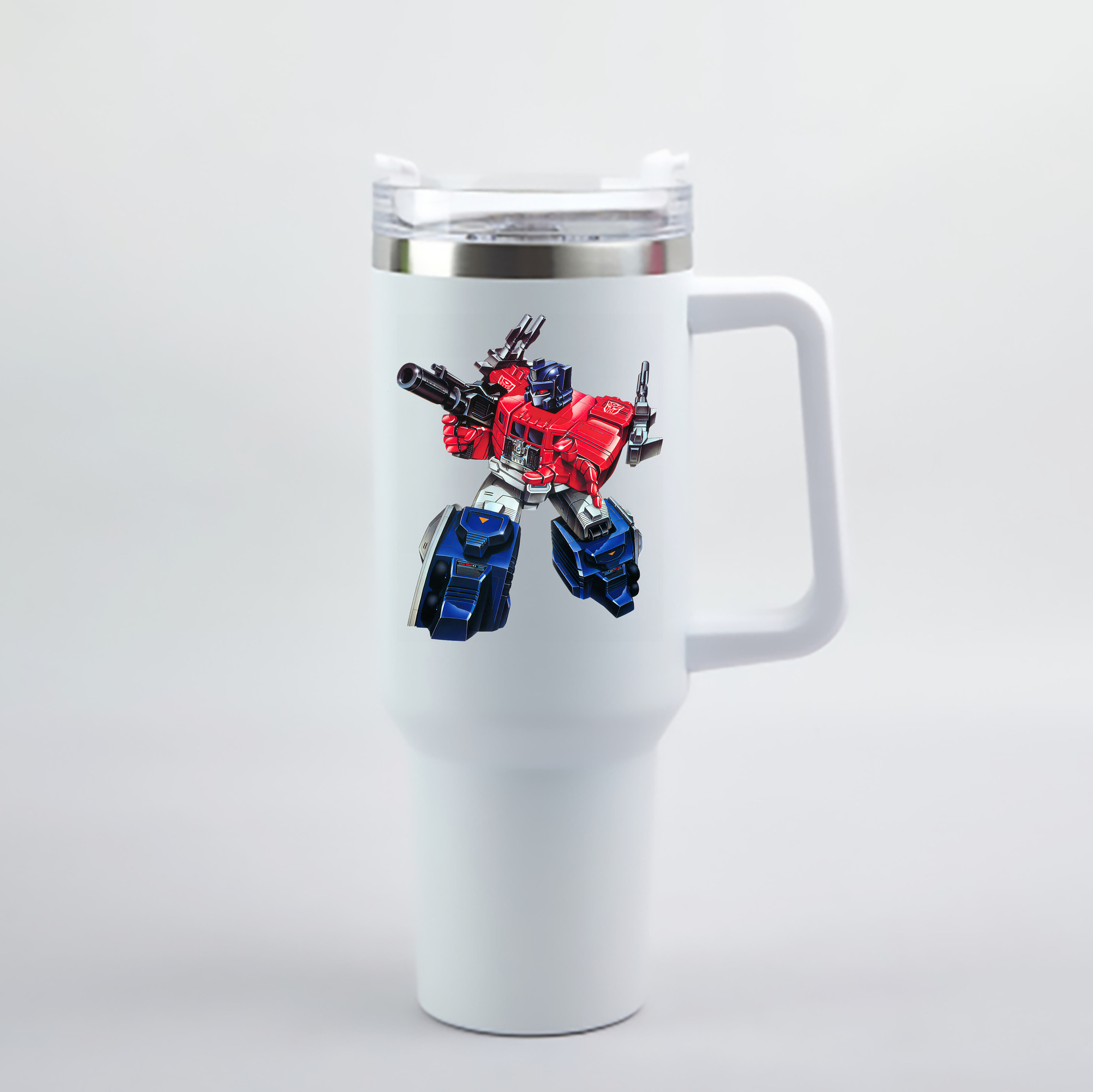 （画像用） Transformers トランスフォーマー 1200mL車用タンブラー - クリスタルステッカー（プラスチックストロー付き）