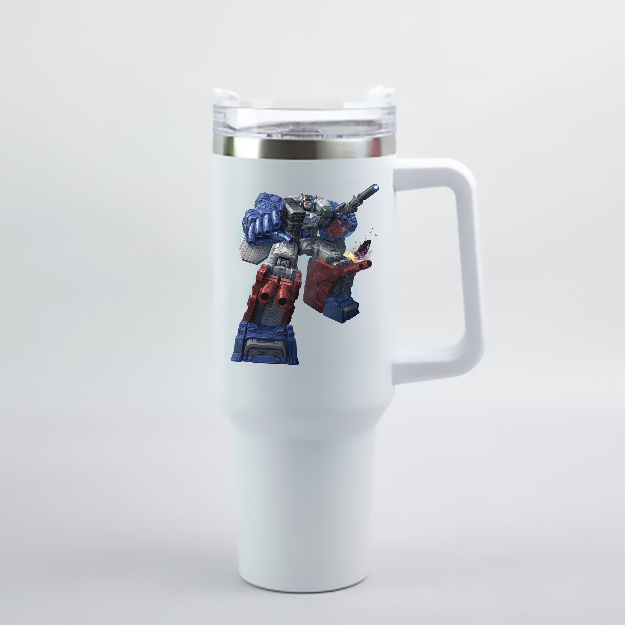 （画像用） Transformers トランスフォーマー 1200mL車用タンブラー - クリスタルステッカー（プラスチックストロー付き）