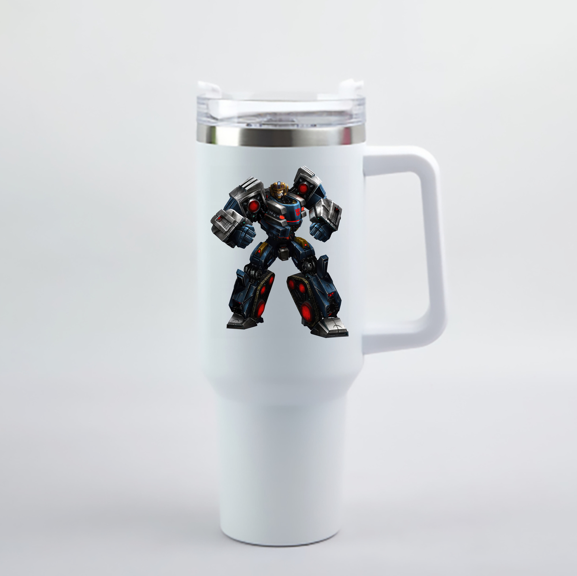 （画像用） Transformers トランスフォーマー 1200mL車用タンブラー - クリスタルステッカー（プラスチックストロー付き）