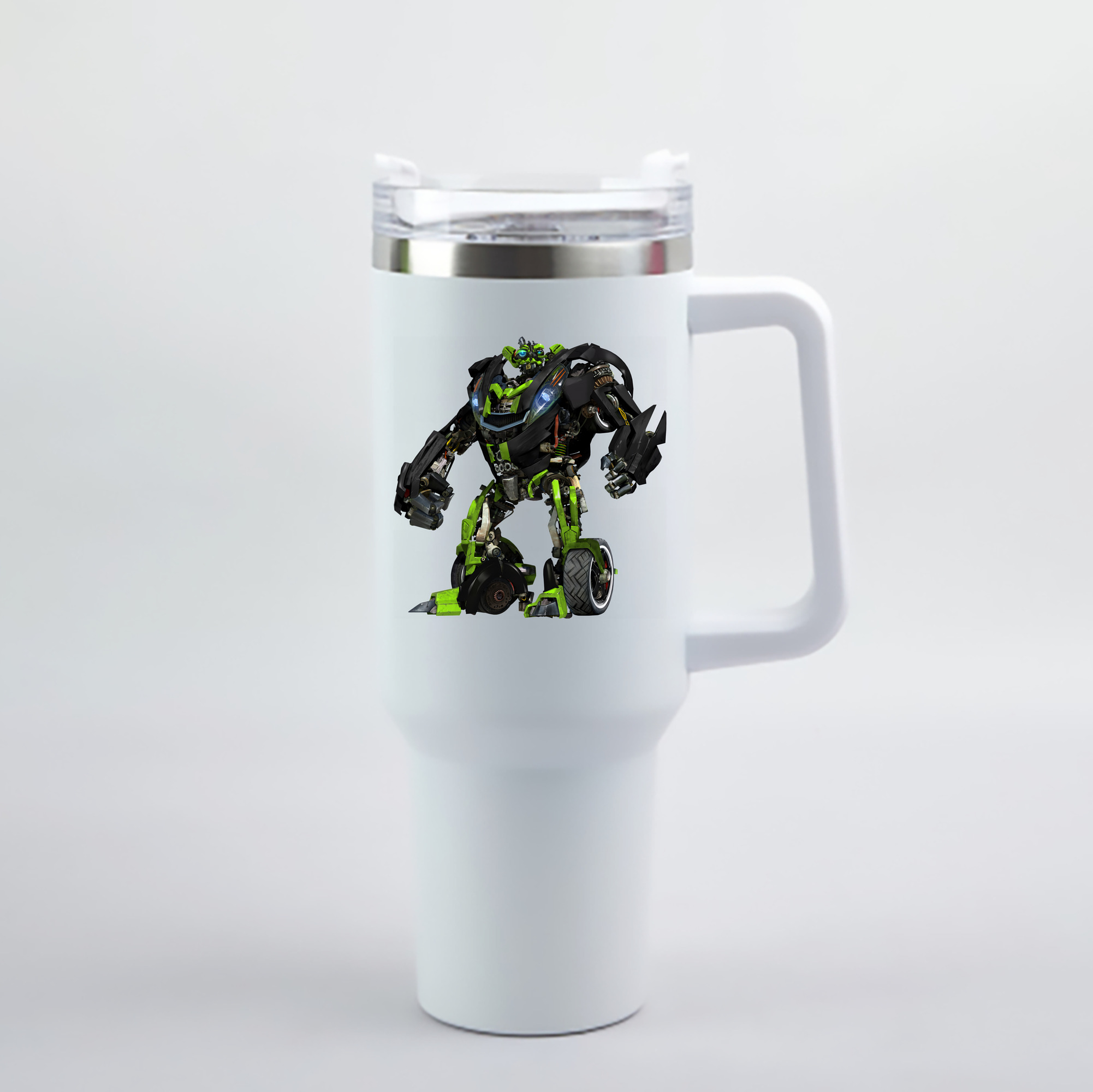 （画像用） Transformers トランスフォーマー 1200mL車用タンブラー - クリスタルステッカー（プラスチックストロー付き）