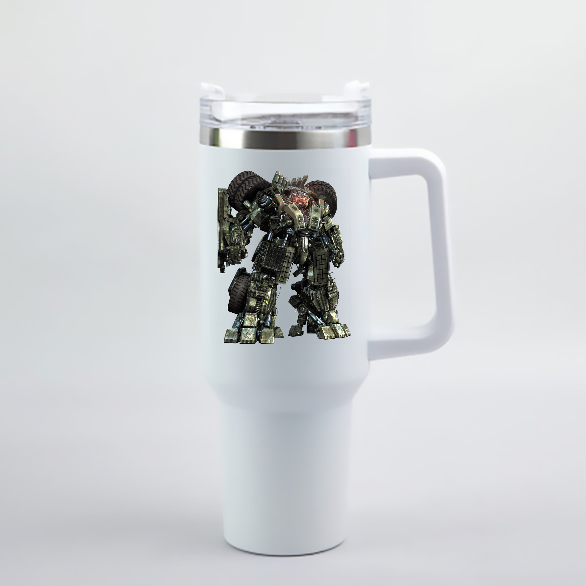 （画像用） Transformers トランスフォーマー 1200mL車用タンブラー - クリスタルステッカー（プラスチックストロー付き）