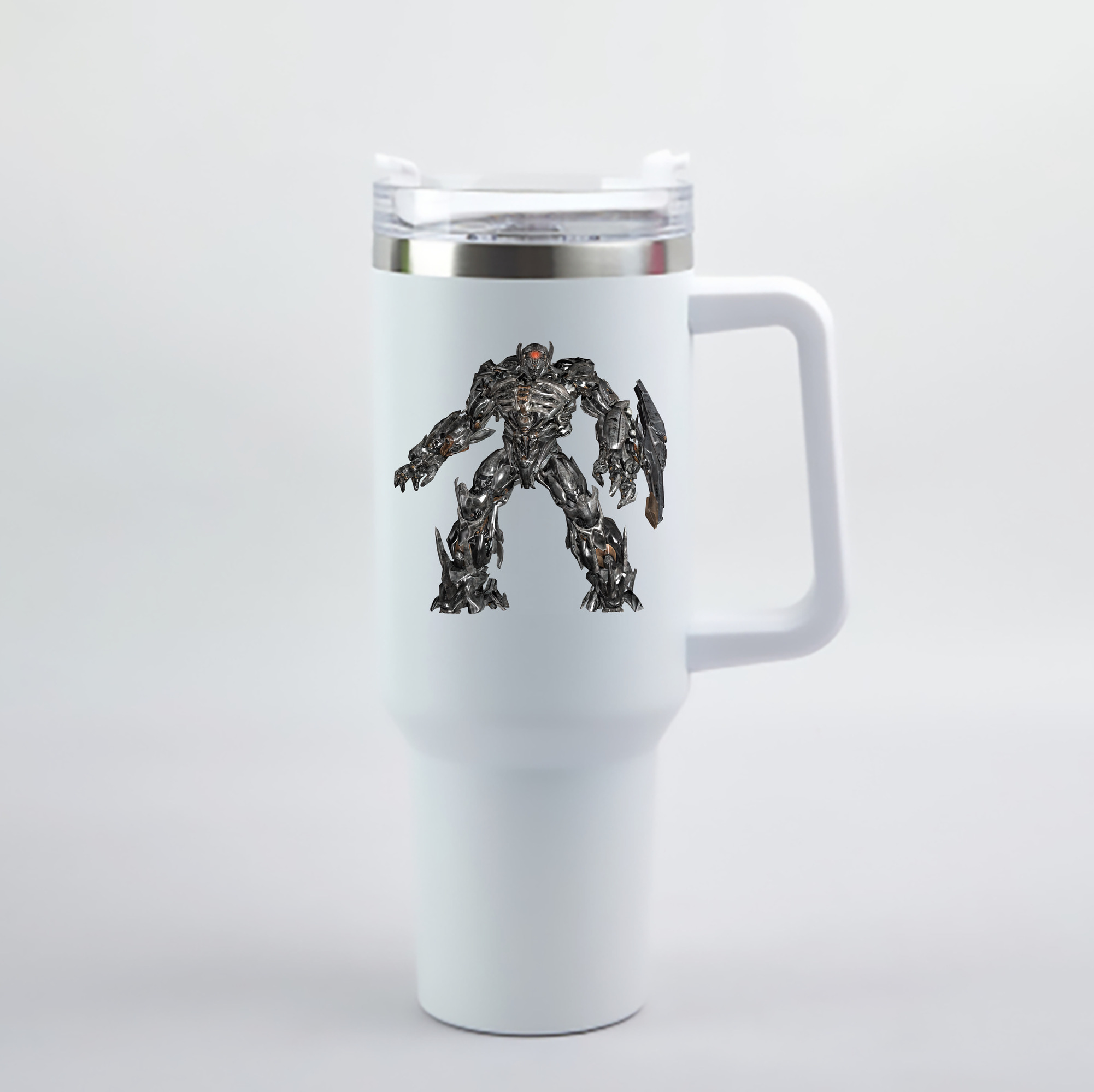 （画像用） Transformers トランスフォーマー 1200mL車用タンブラー - クリスタルステッカー（プラスチックストロー付き）