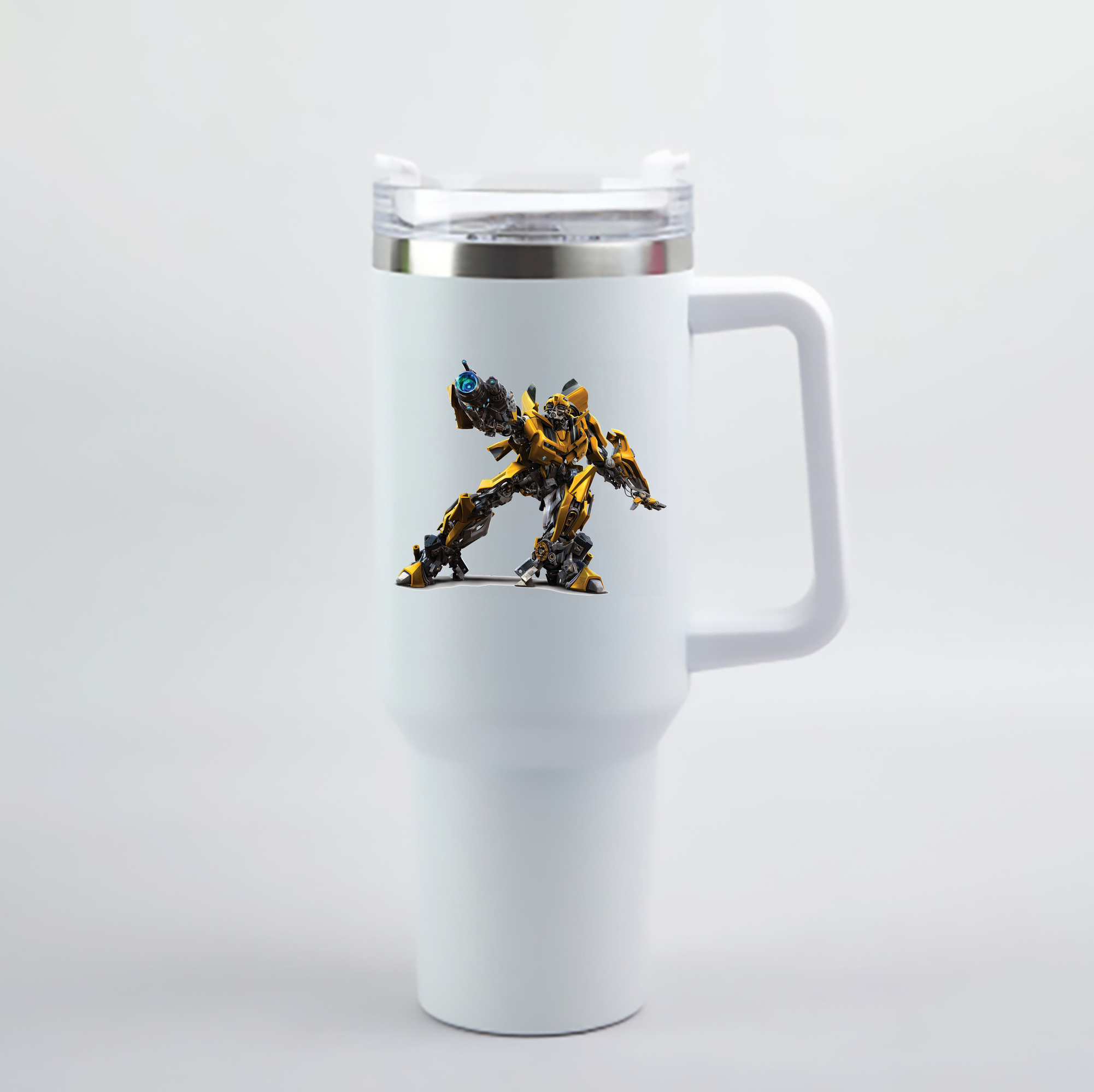 （画像用） Transformers トランスフォーマー 1200mL車用タンブラー - クリスタルステッカー（プラスチックストロー付き）