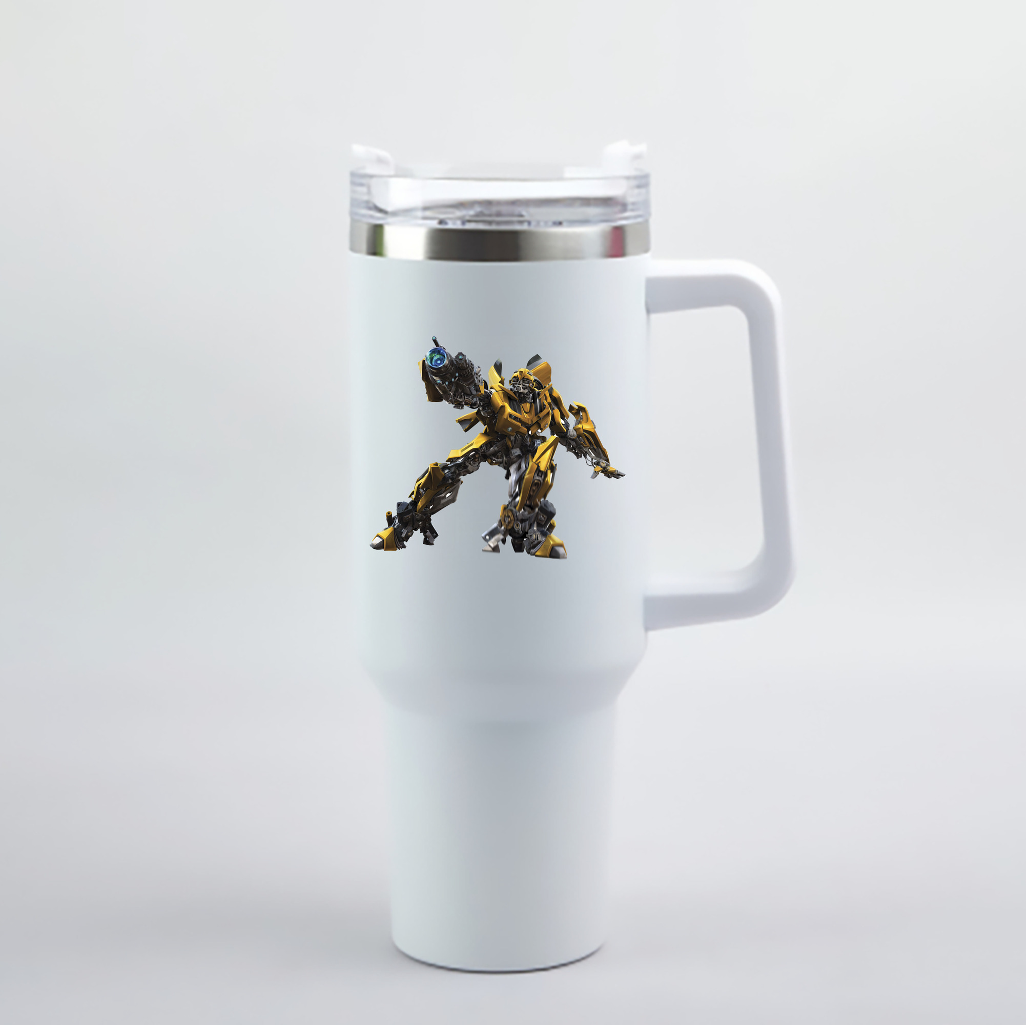 （画像用） Transformers トランスフォーマー 1200mL車用タンブラー - クリスタルステッカー（プラスチックストロー付き）