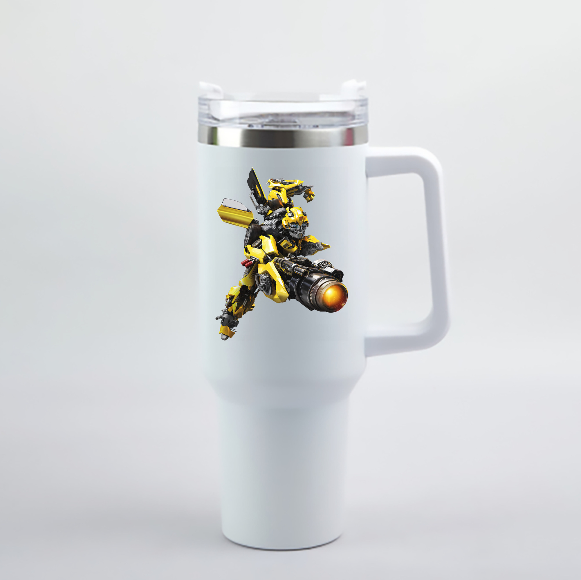 （画像用） Transformers トランスフォーマー 1200mL車用タンブラー - クリスタルステッカー（プラスチックストロー付き）