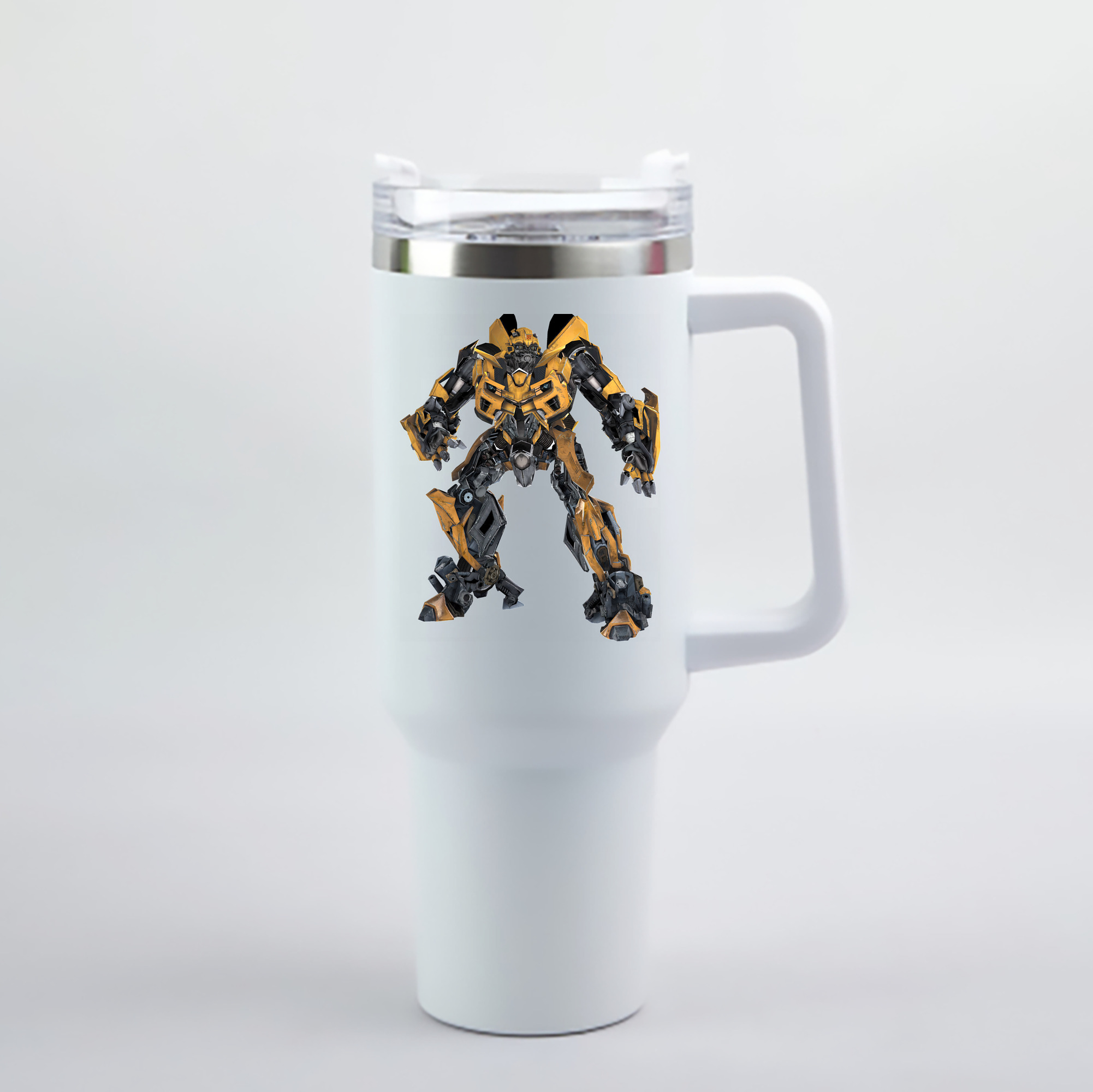 （画像用） Transformers トランスフォーマー 1200mL車用タンブラー - クリスタルステッカー（プラスチックストロー付き）