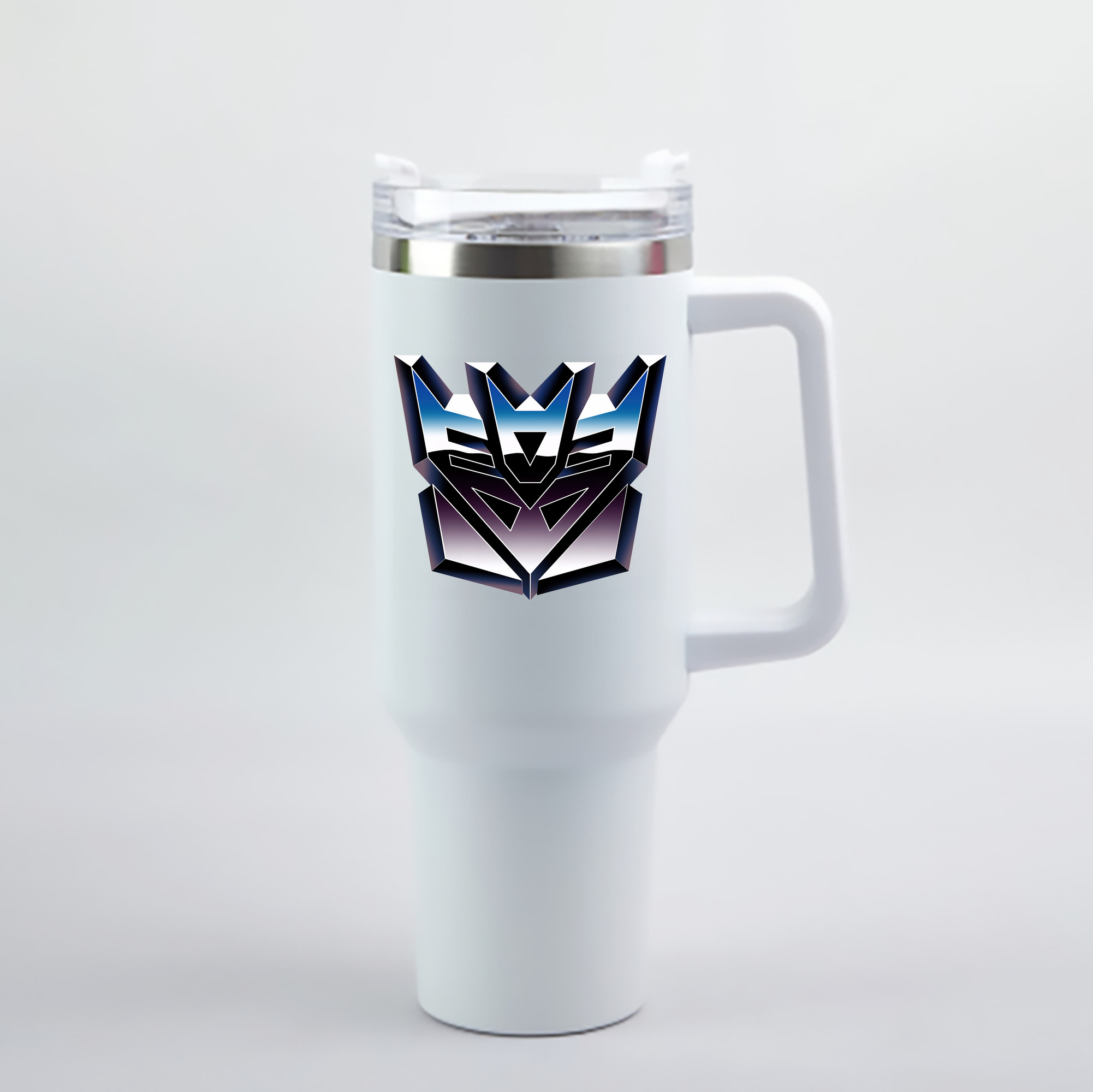 （画像用） Transformers トランスフォーマー 1200mL車用タンブラー - クリスタルステッカー（プラスチックストロー付き）