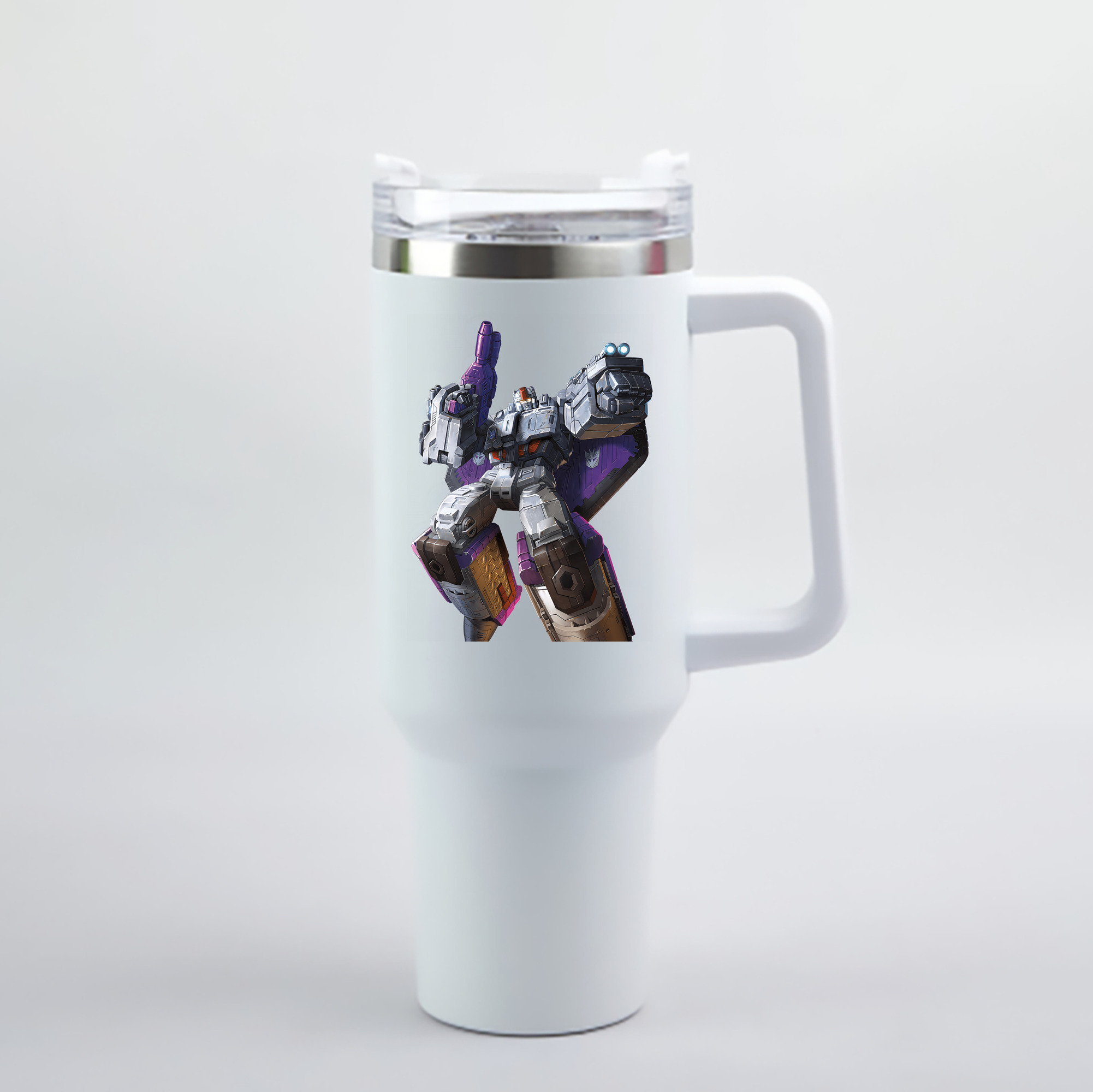 （画像用） Transformers トランスフォーマー 1200mL車用タンブラー - クリスタルステッカー（プラスチックストロー付き）