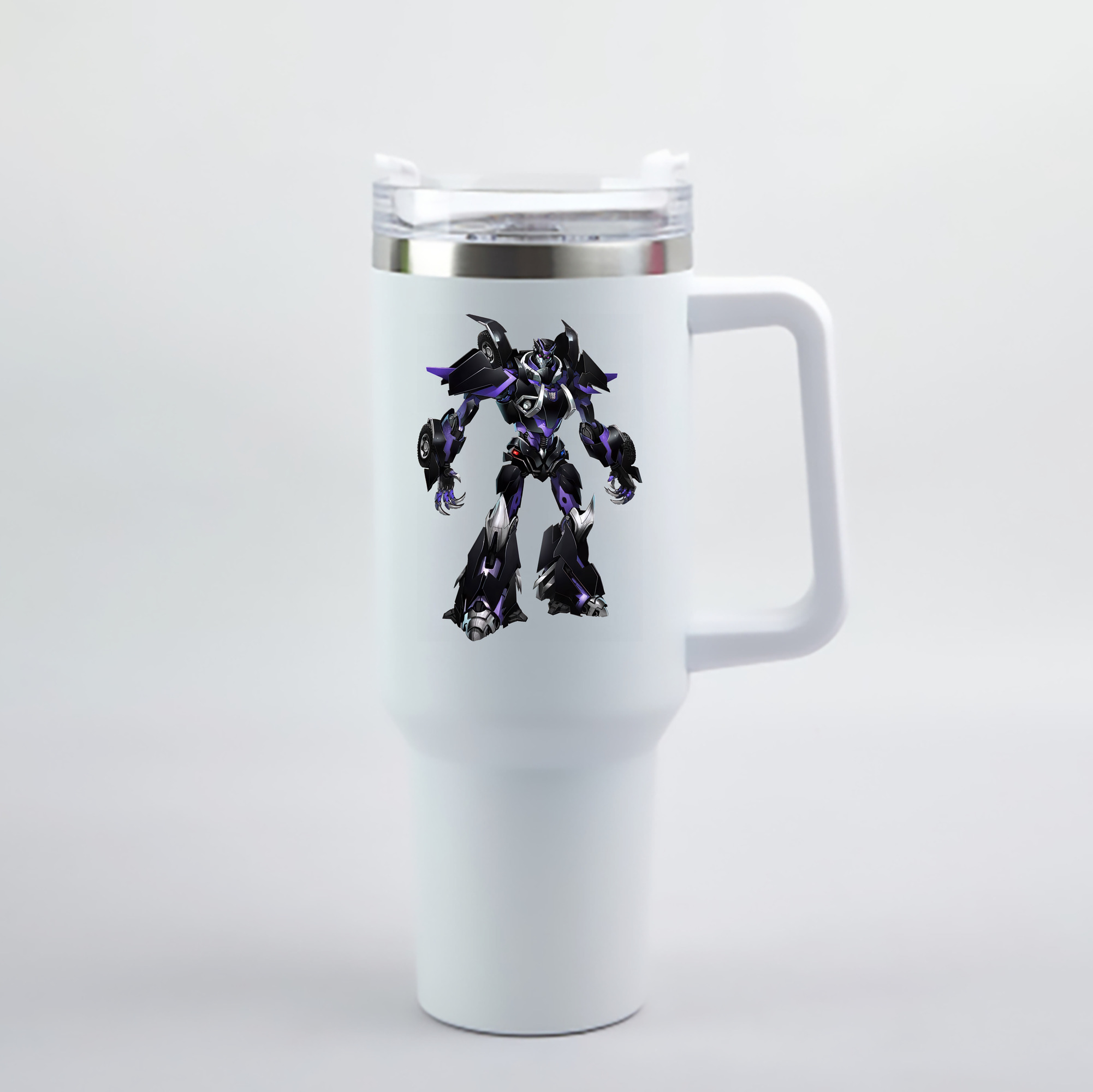 （画像用） Transformers トランスフォーマー 1200mL車用タンブラー - クリスタルステッカー（プラスチックストロー付き）