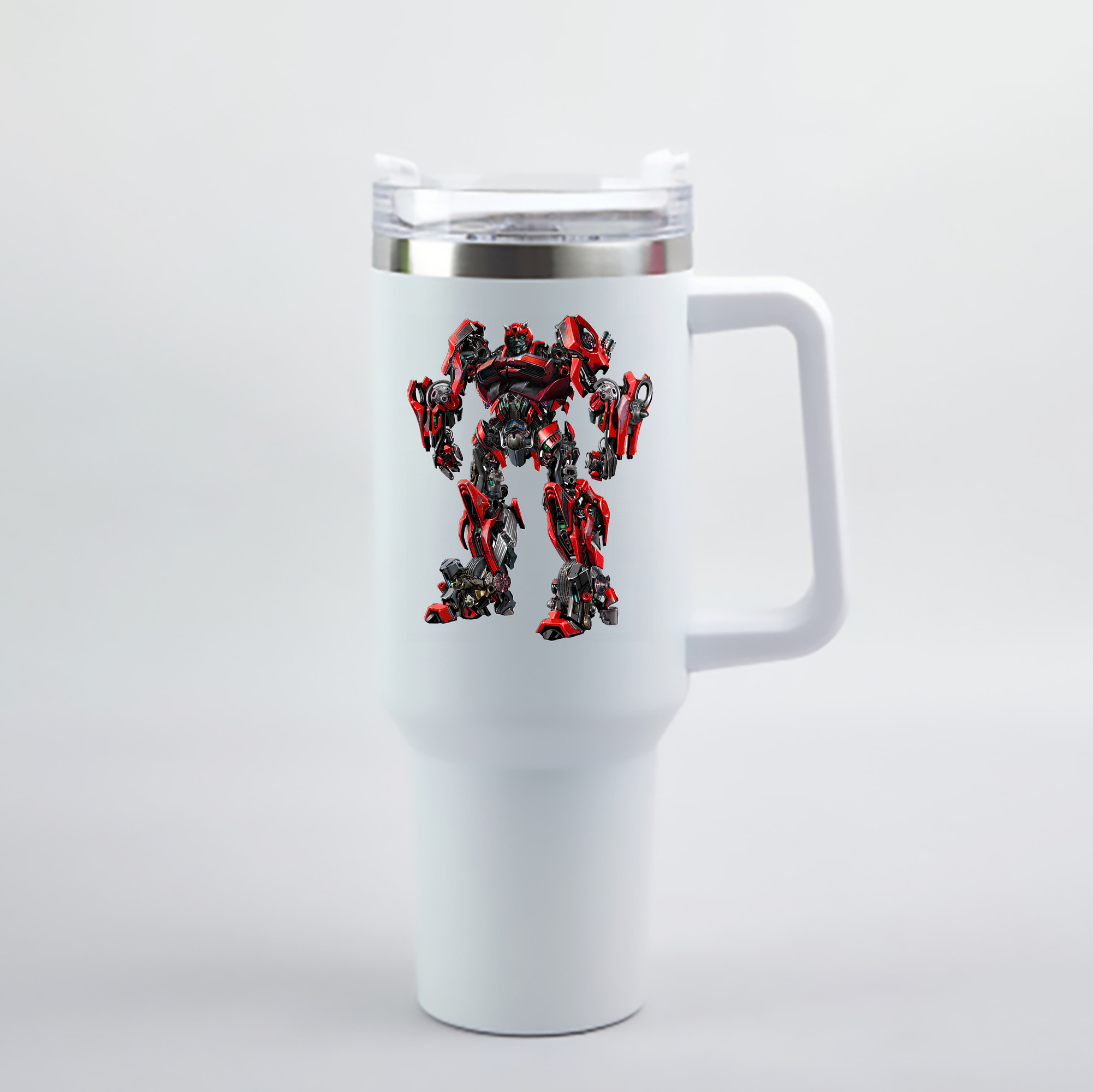 （画像用） Transformers トランスフォーマー 1200mL車用タンブラー - クリスタルステッカー（プラスチックストロー付き）