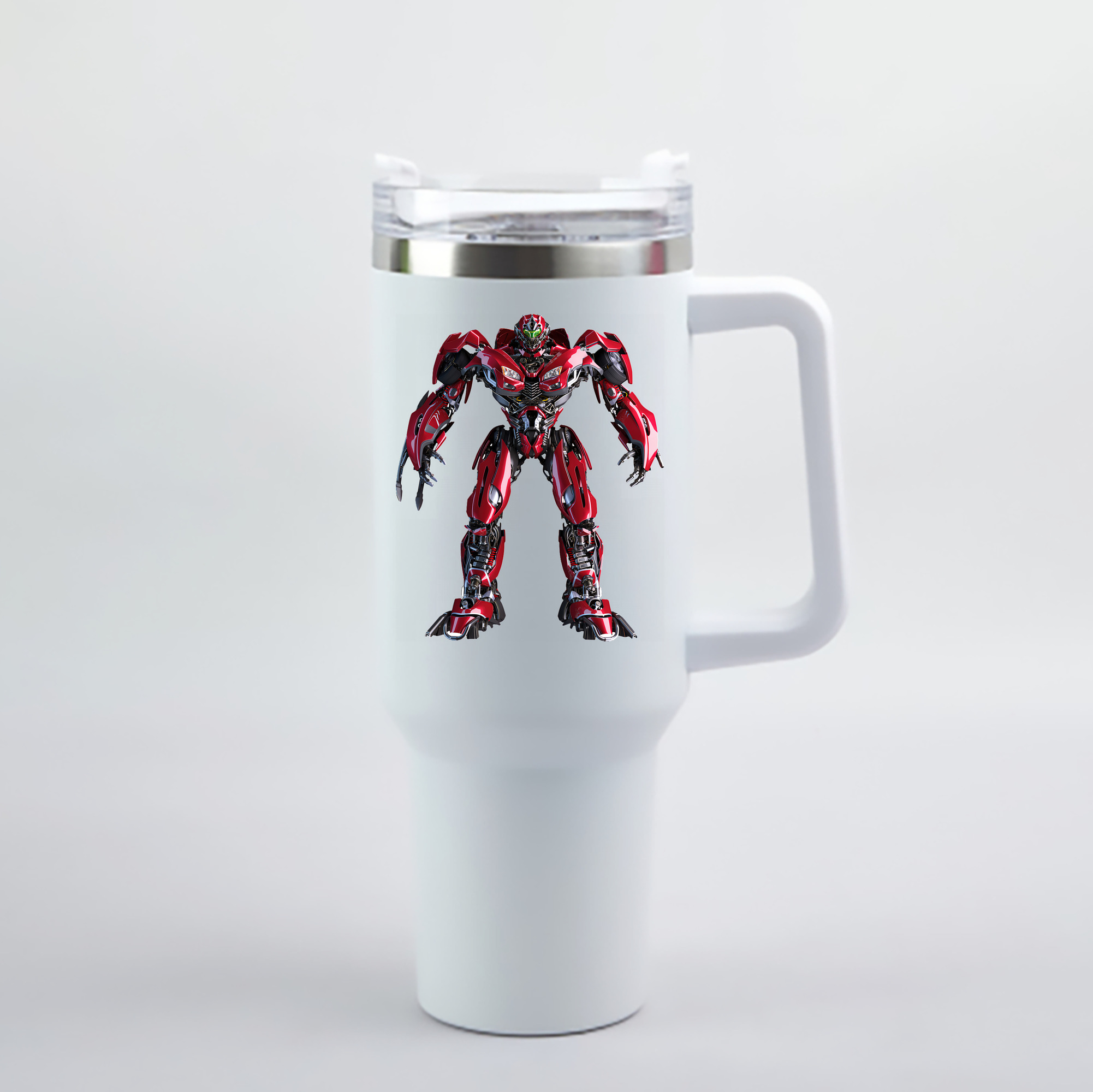 （画像用） Transformers トランスフォーマー 1200mL車用タンブラー - クリスタルステッカー（プラスチックストロー付き）
