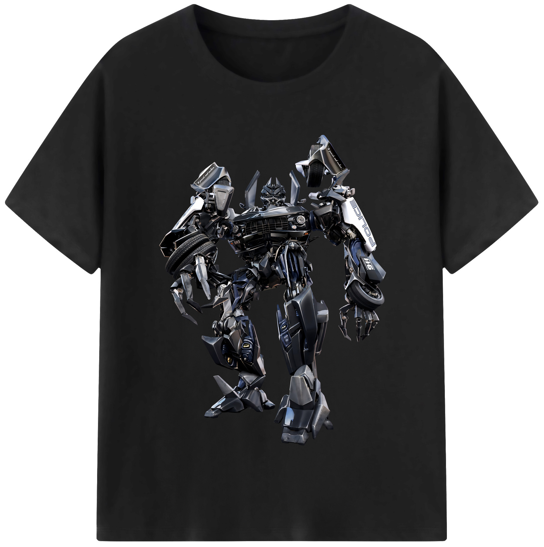 （画像用） Transformers トランスフォーマー 綿100％半袖Tシャツ（フロントプリント）
