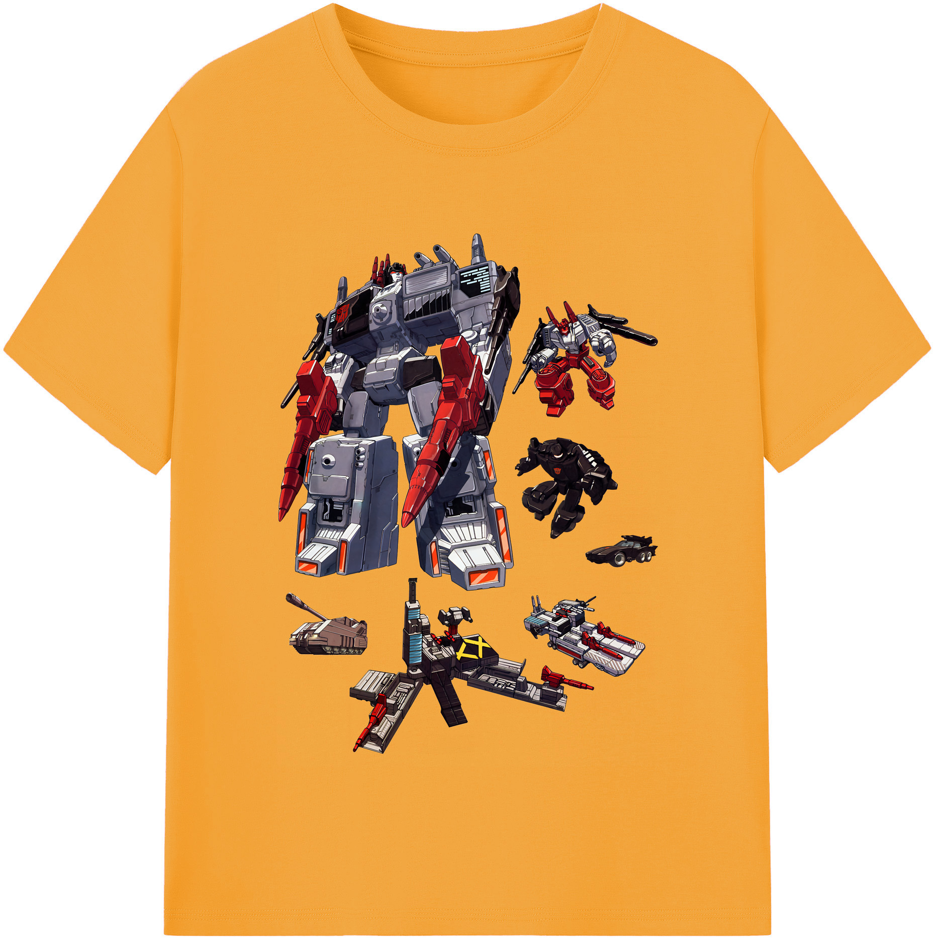 （画像用） Transformers トランスフォーマー 綿100％半袖Tシャツ（フロントプリント）