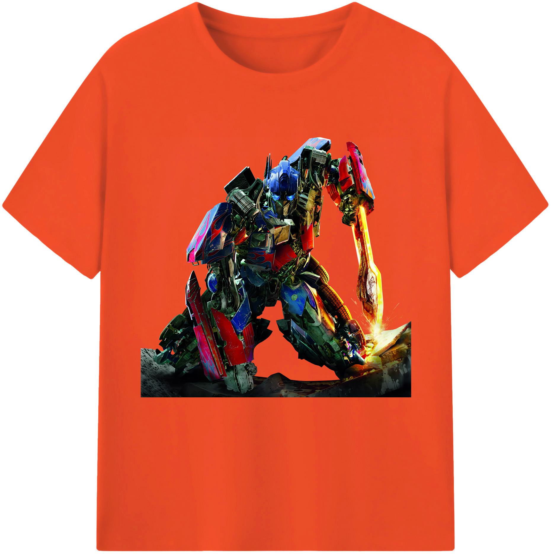 （画像用） Transformers トランスフォーマー 綿100％半袖Tシャツ（フロントプリント）