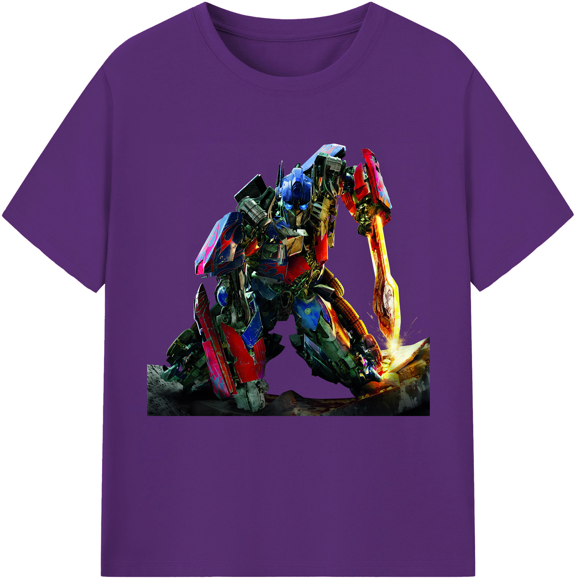 （画像用） Transformers トランスフォーマー 綿100％半袖Tシャツ（フロントプリント）