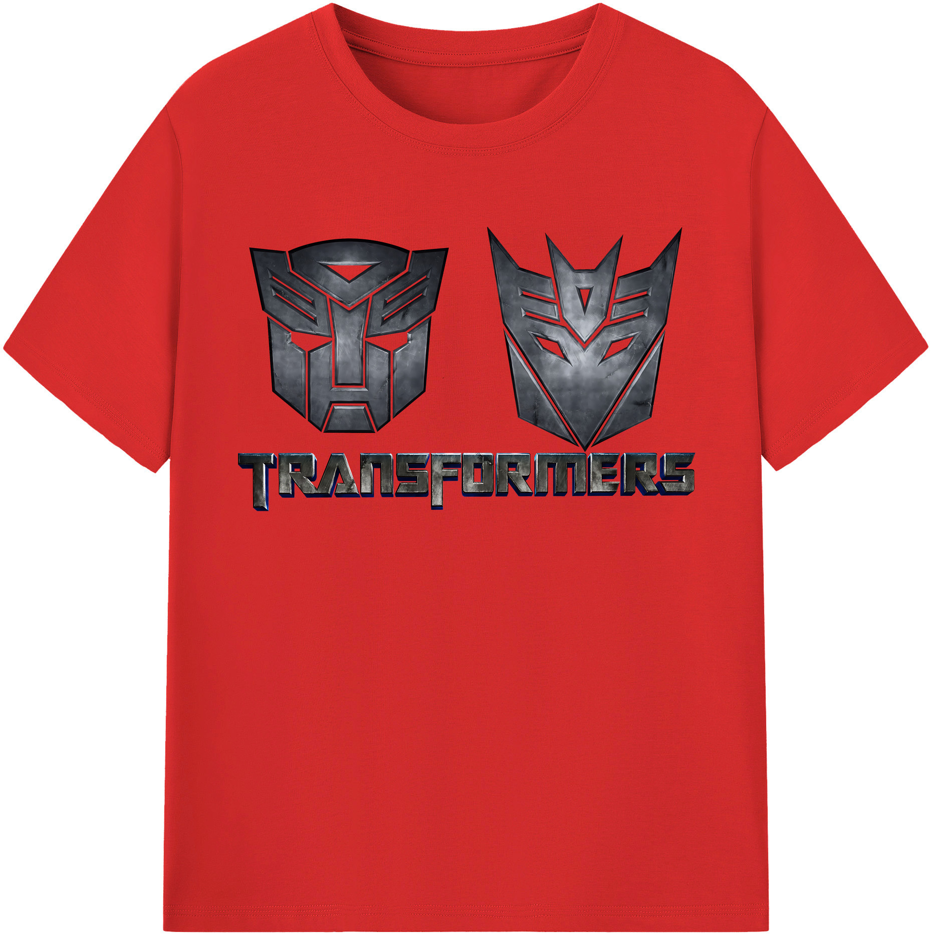 （画像用） Transformers トランスフォーマー 綿100％半袖Tシャツ（フロントプリント）