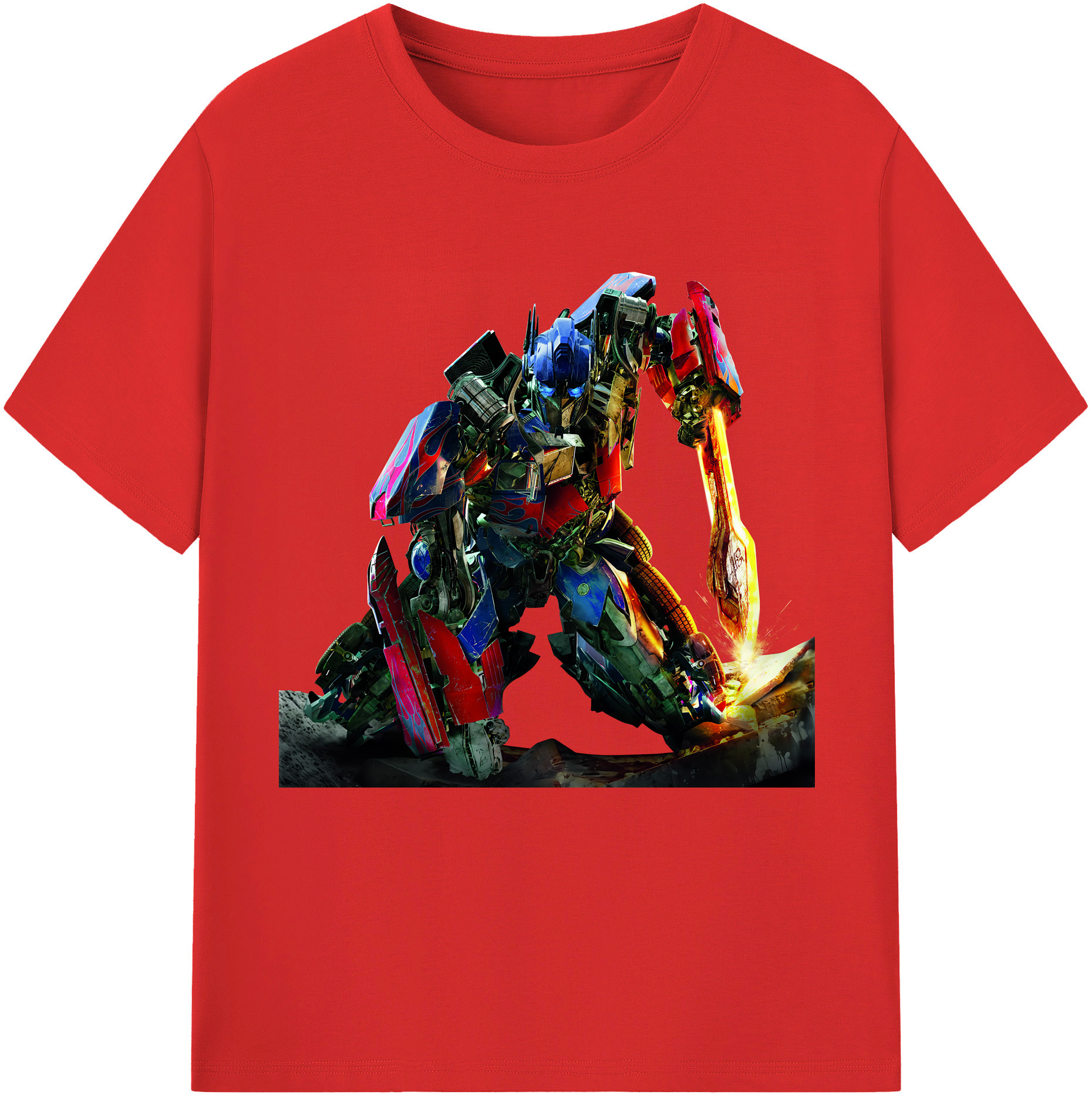 （画像用） Transformers トランスフォーマー 綿100％半袖Tシャツ（フロントプリント）