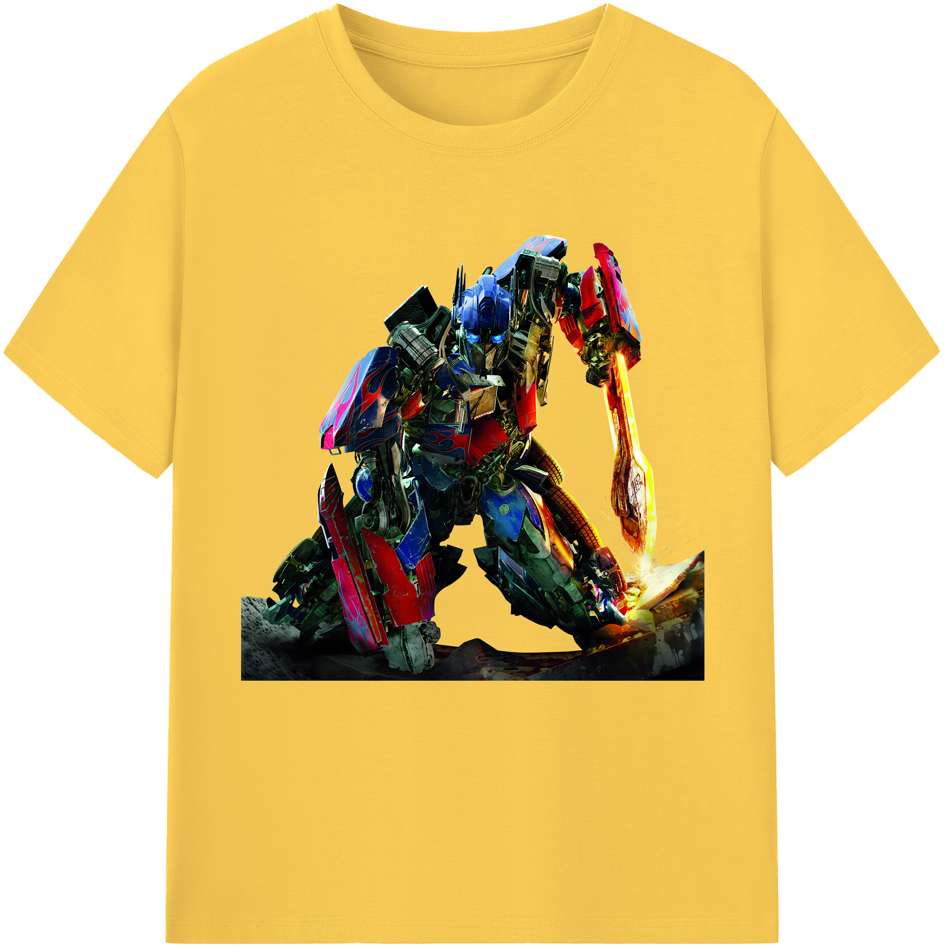（画像用） Transformers トランスフォーマー 綿100％半袖Tシャツ（フロントプリント）