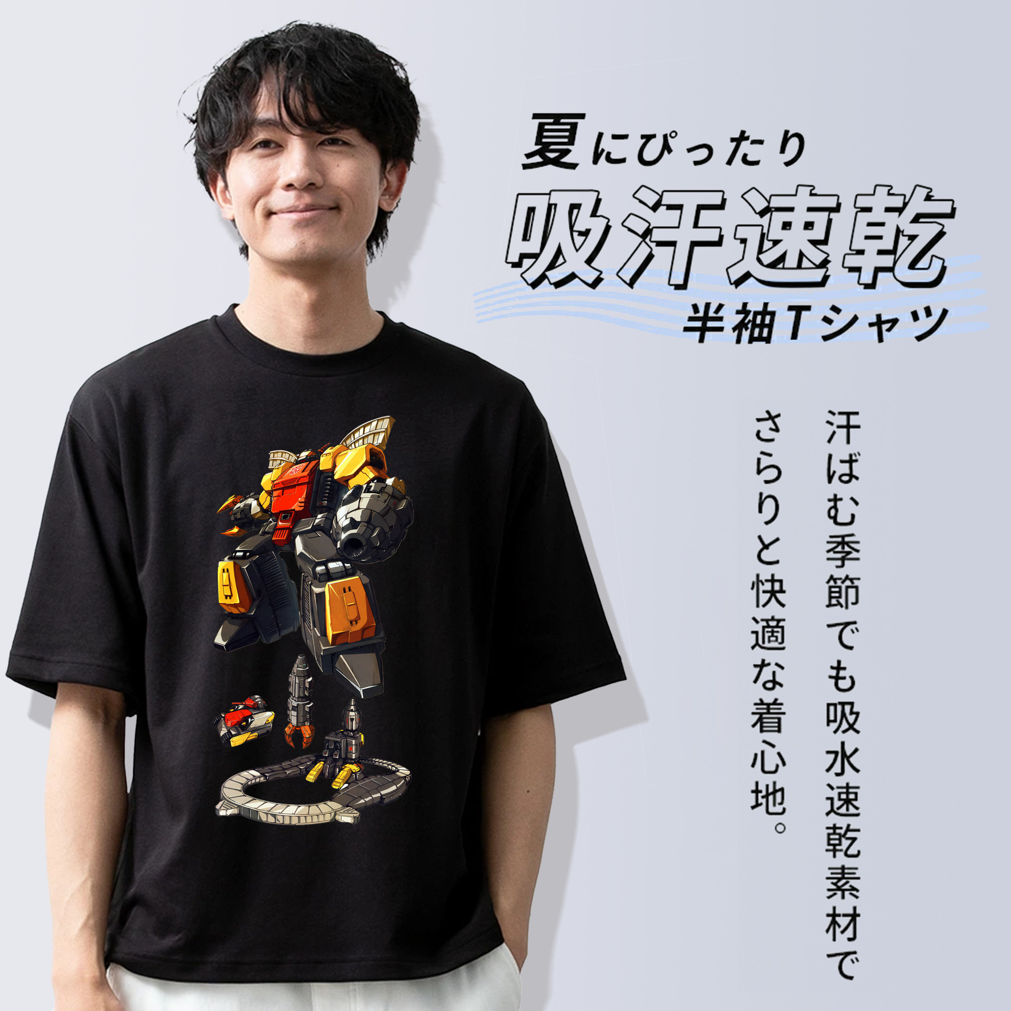 Transformers トランスフォーマー 綿100％半袖Tシャツ（フロントプリント）