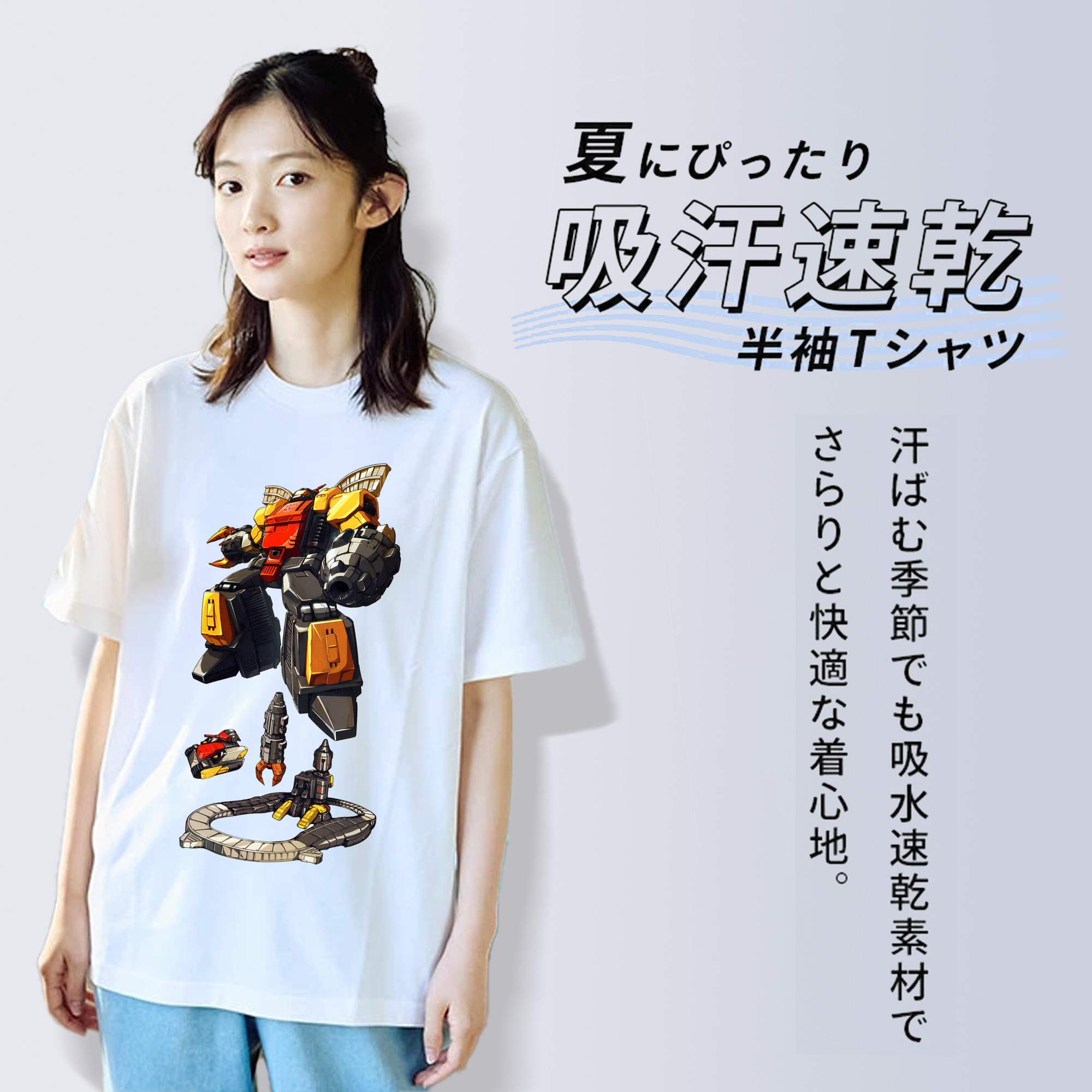 Transformers トランスフォーマー 綿100％半袖Tシャツ（フロントプリント）