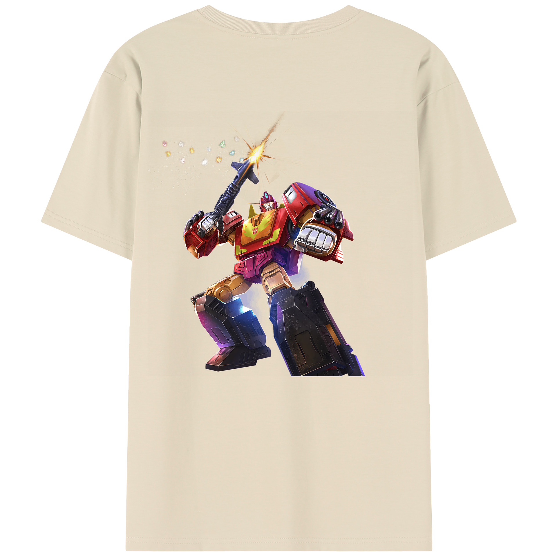 （画像用） Transformers トランスフォーマー 綿100％半袖Tシャツ（背面プリント）