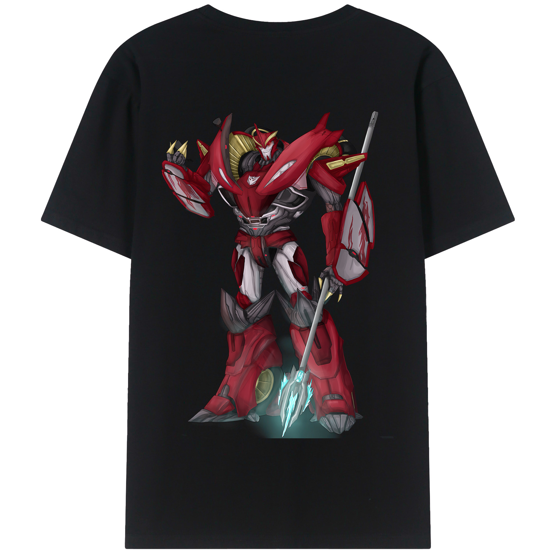 （画像用） Transformers トランスフォーマー 綿100％半袖Tシャツ（背面プリント）