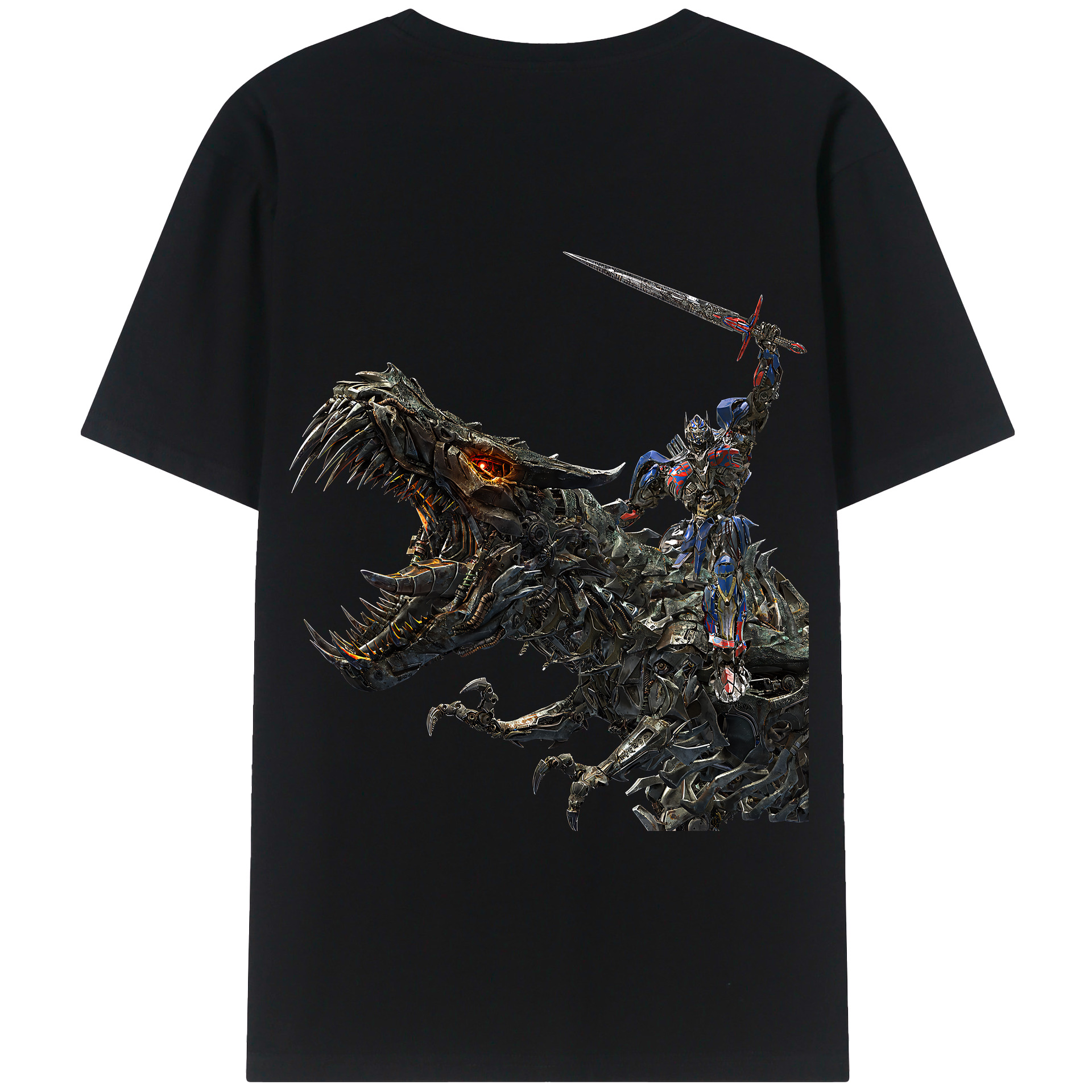 （画像用） Transformers トランスフォーマー 綿100％半袖Tシャツ（背面プリント）