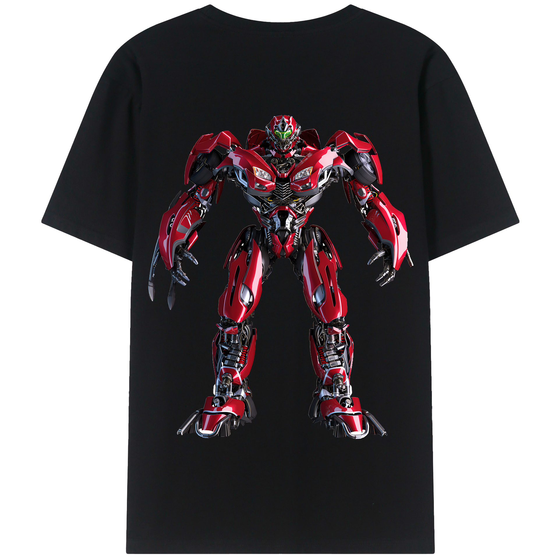 （画像用） Transformers トランスフォーマー 綿100％半袖Tシャツ（背面プリント）